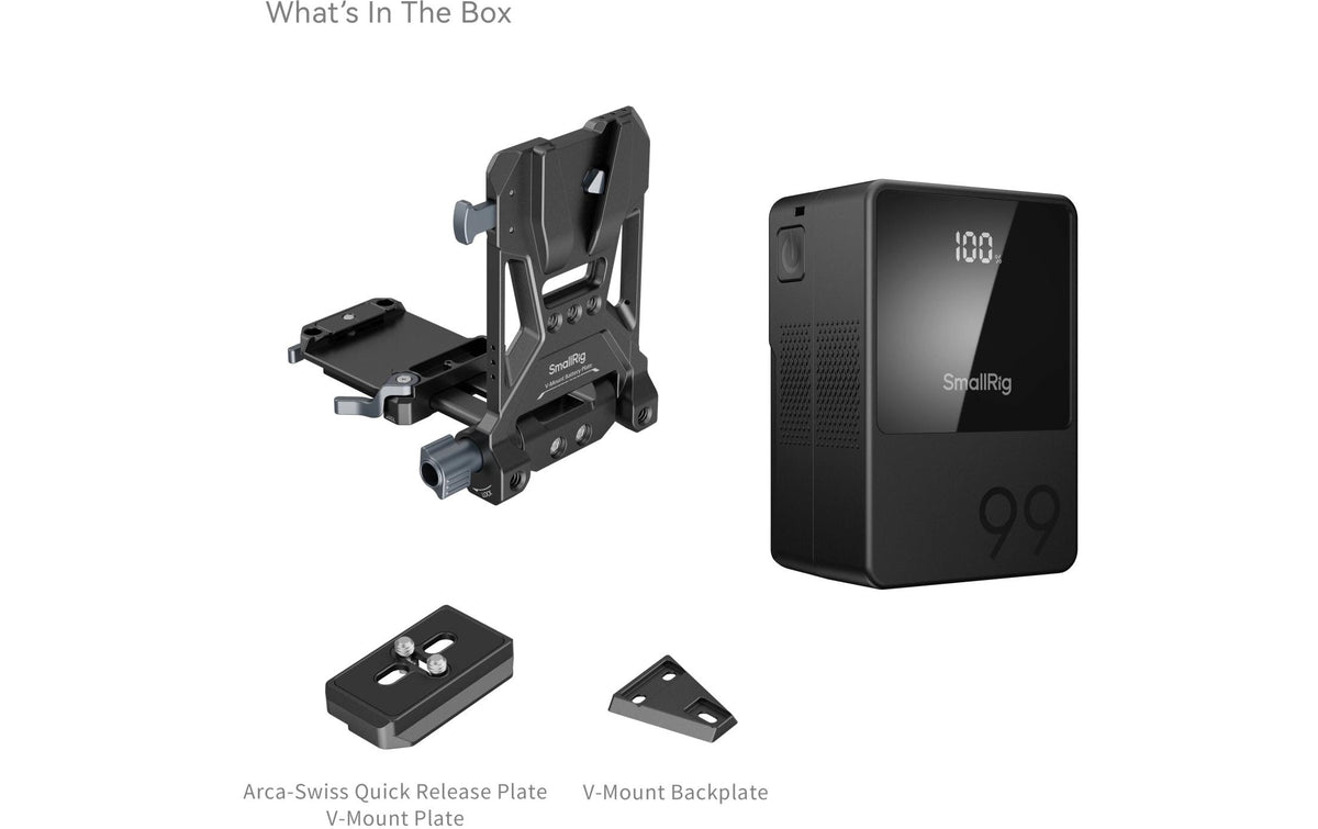 SmallRig VB99 mini V-Mount Akku – 6800 mAh (98,9 Wh), 14,54 V – für Sony A7R V, A7 IV, A7S III und andere