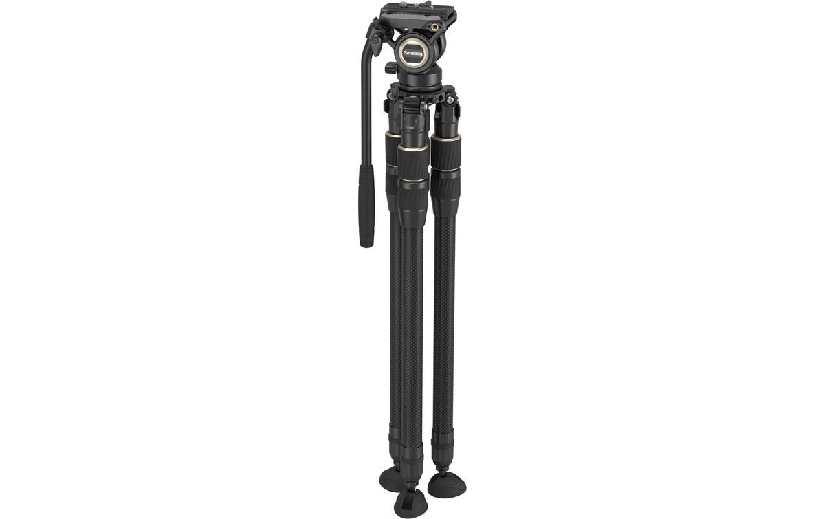 SmallRig FT-S303 Carbon-Faser Dreibeinstativ – 150 cm, 6 kg Tragkraft, 74 cm eingeklappt – 2,9 kg – Schwarz