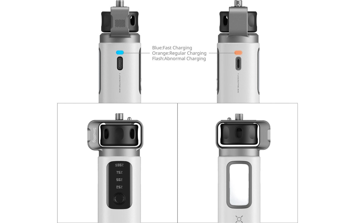 SmallRig HPS36 Power-Stick – 5000 mAh, USB-C PD 36 W, 2× USB-C – für Kamera – Silber