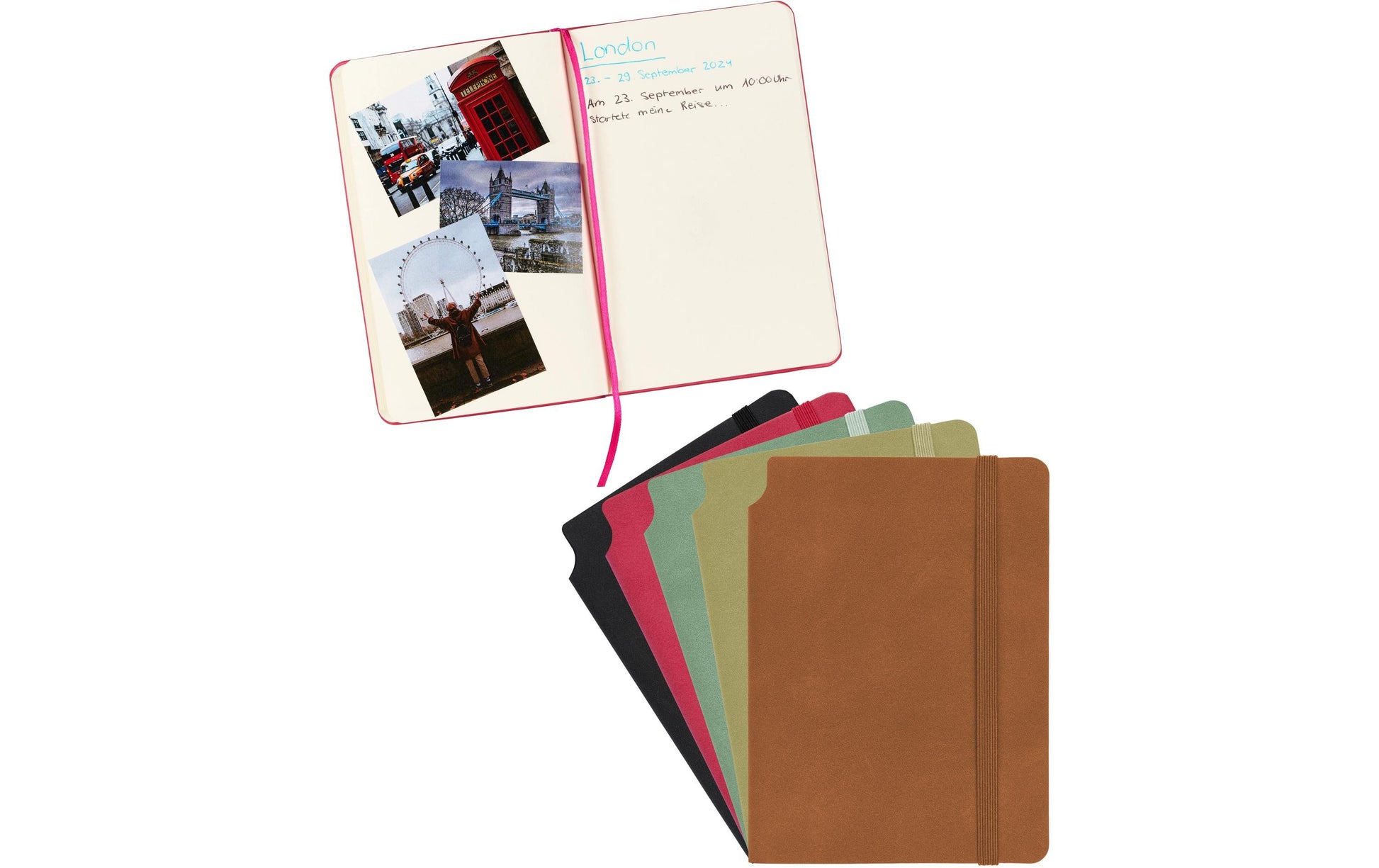 Kolma Notizbuch – A6 – blanko – 144 Seiten – 80 g/m² – Softcover, Gummiband, Stiftschlaufe – olivgrün