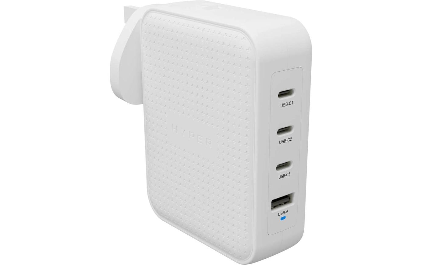 Hyper Ladegerät – 145 W, 4× USB (1× 18 W), GaN