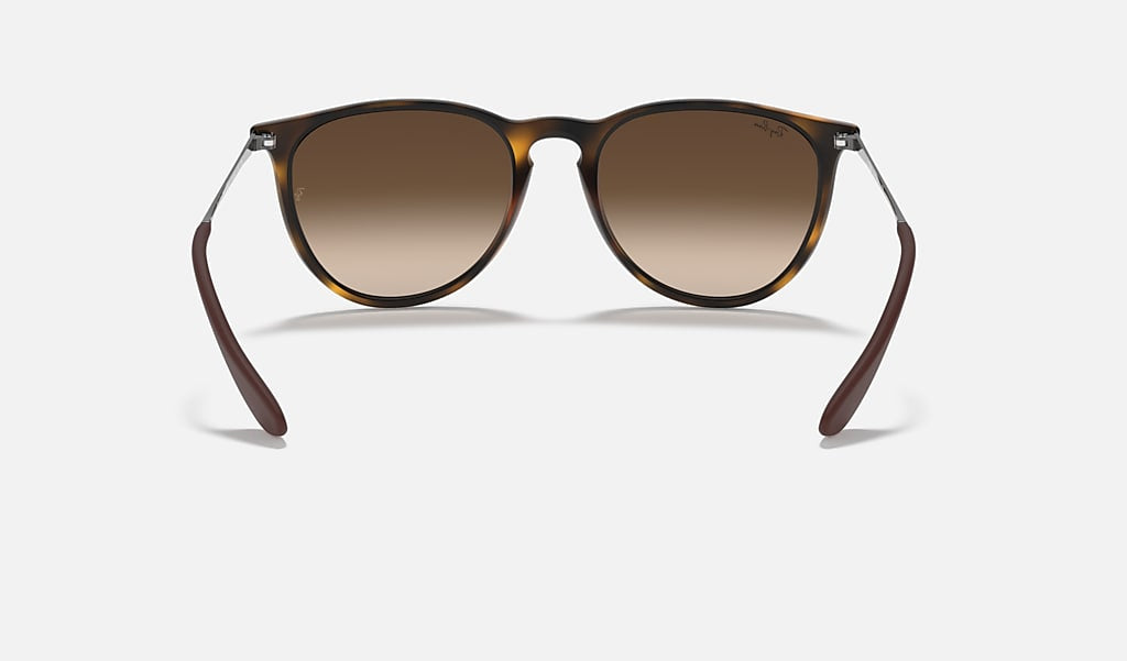 Ray-Ban ERIKA RUBBER HAVANA – Gläser braun, Verlauf, polarisiert, 100 % UV-Schutz (UVA/UVB)