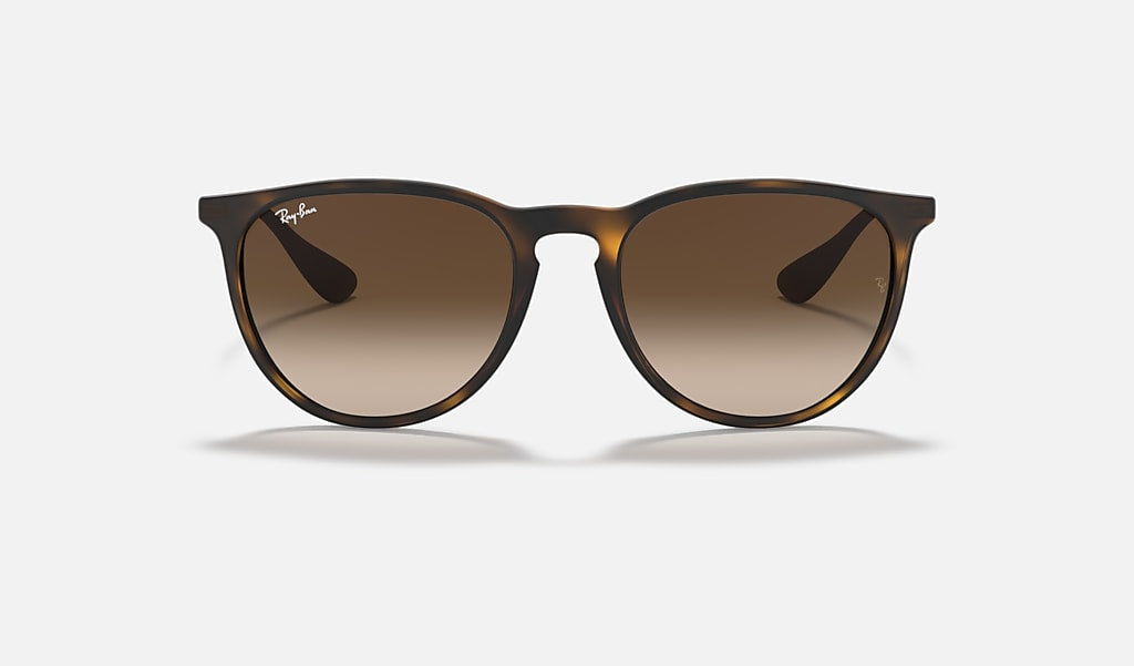 Ray-Ban ERIKA RUBBER HAVANA – Gläser braun, Verlauf, polarisiert, 100 % UV-Schutz (UVA/UVB)
