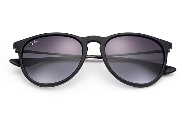 Ray-Ban Sonnenbrille Erika Classic – Rahmen schwarz, Gläser grau, 100 % UV-Schutz