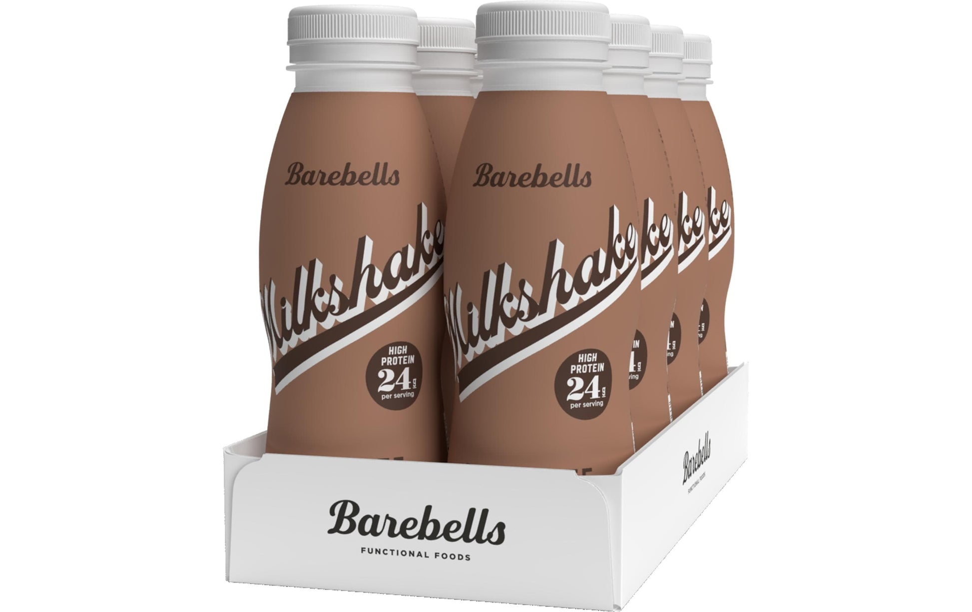 Barebells Milkshake, Schokolade, laktosefrei, 24 g Protein – 8 × 3,3 dl