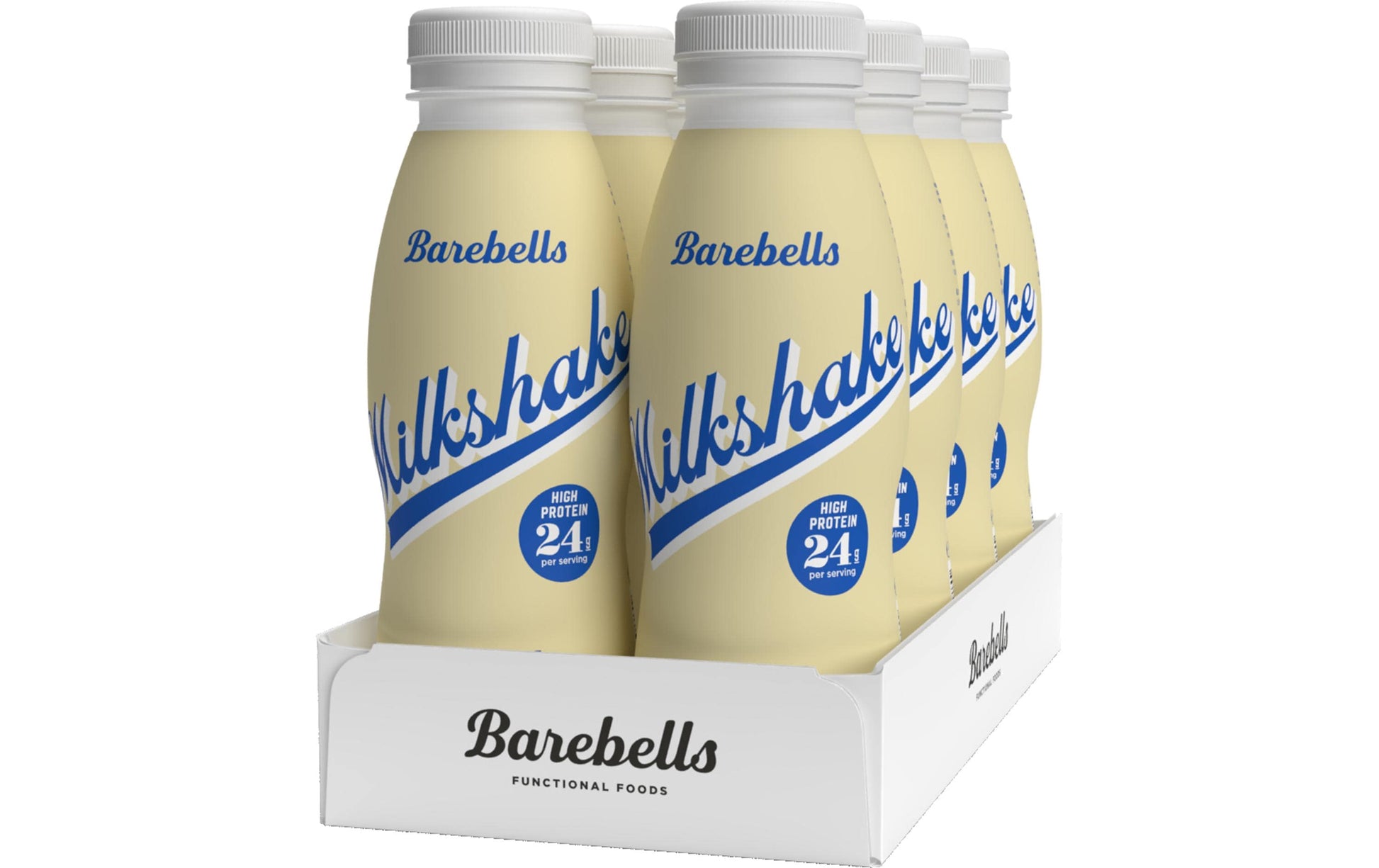 Barebells Milkshake, Vanille, laktosefrei, 24 g Protein – 8 × 3,3 dl