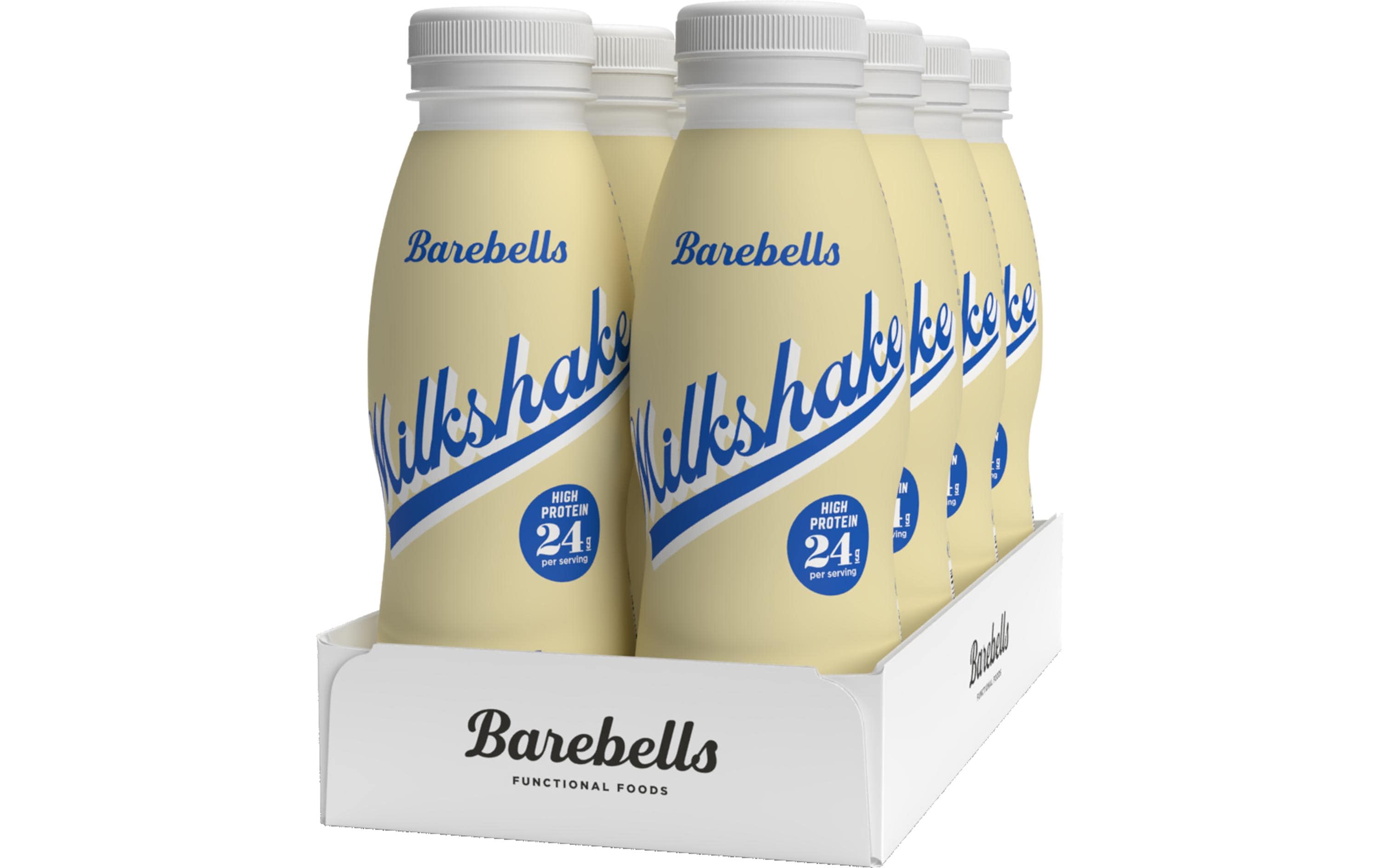 Barebells Milkshake, Vanille, laktosefrei, 24 g Protein – 8 × 3,3 dl