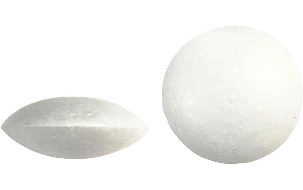 Creativ Company Bastelset für Kinder, Styropor, Weiss, Ø 7.5 cm × 3.1 cm, 100 Stk., Ufo