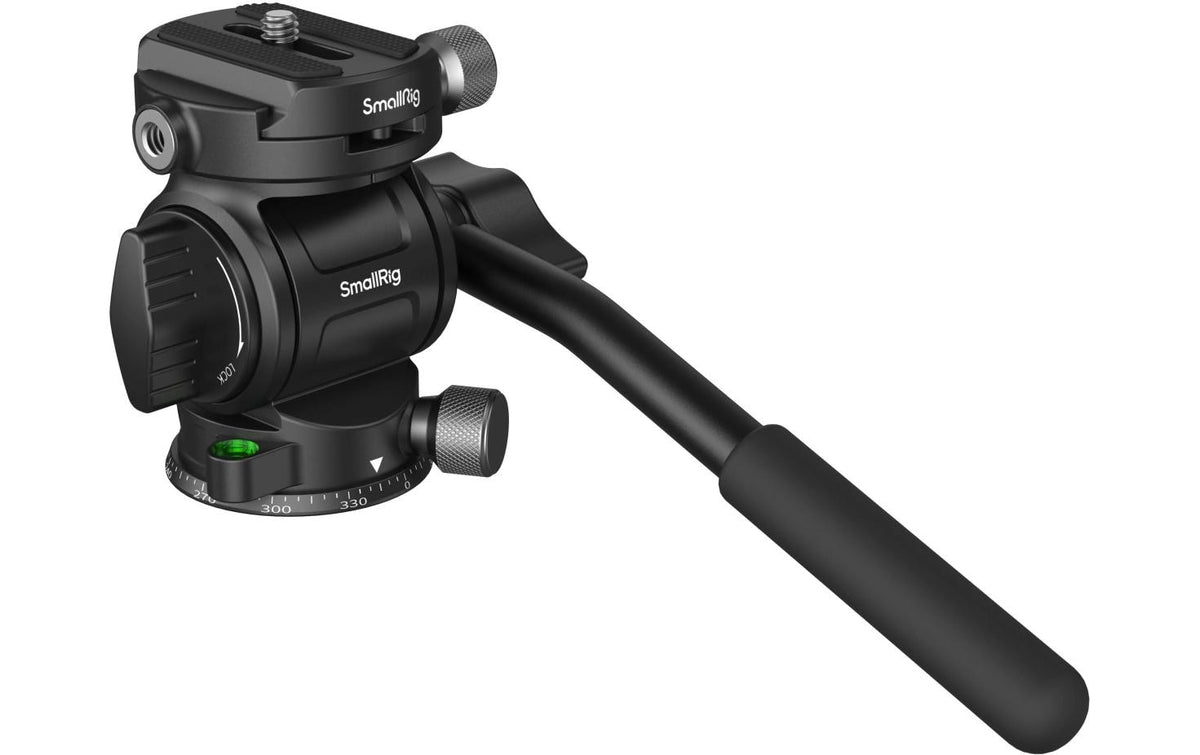 SmallRig CH3 Fluid-Videokopf – 85 mm, 271 g, Traglast 3 kg, 360° – für 1/4" – Schwarz