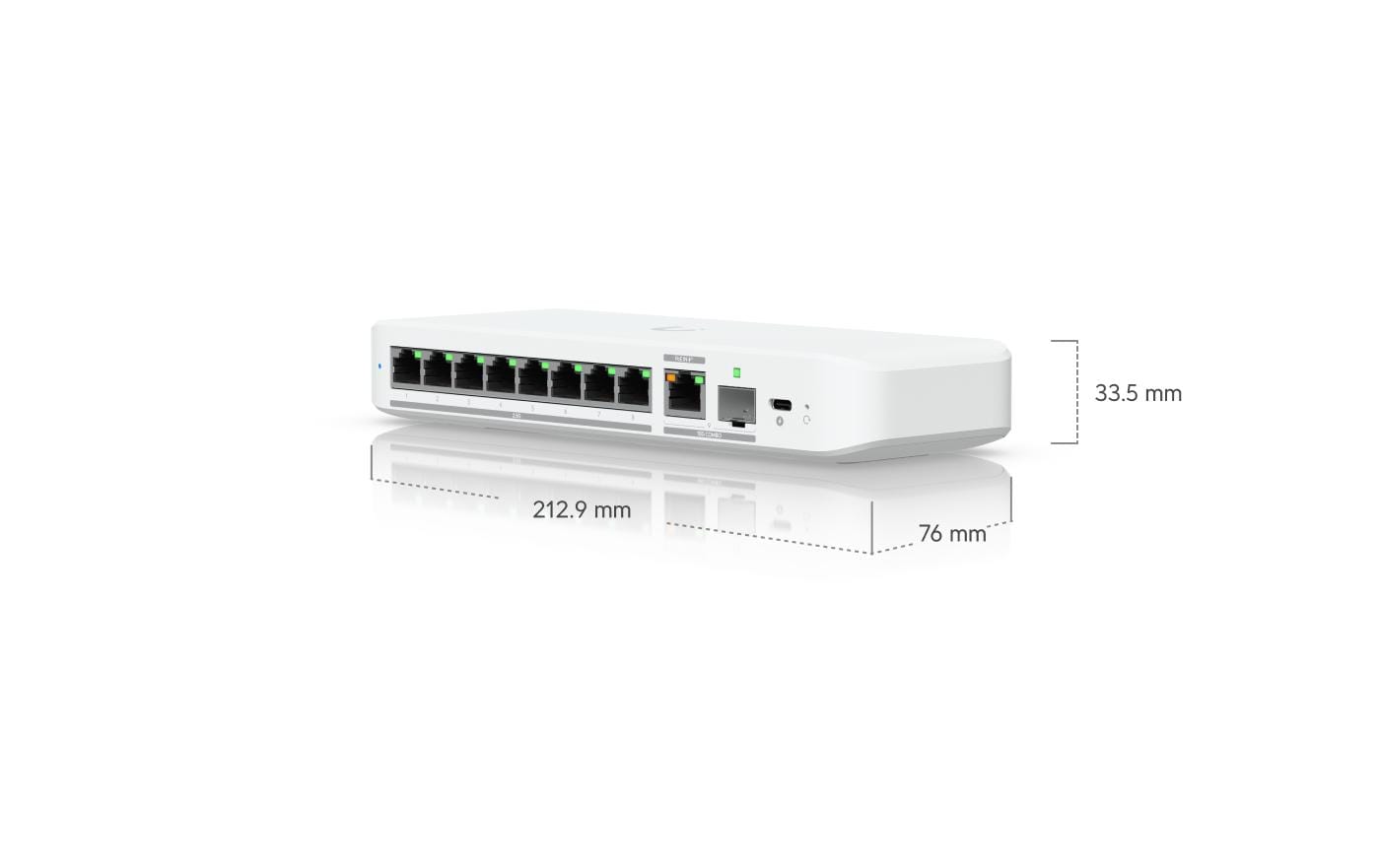 Ubiquiti Managed L2 Switch – 8× 2,5G + 1× 10G, 1× SFP+, PoE, Desktop