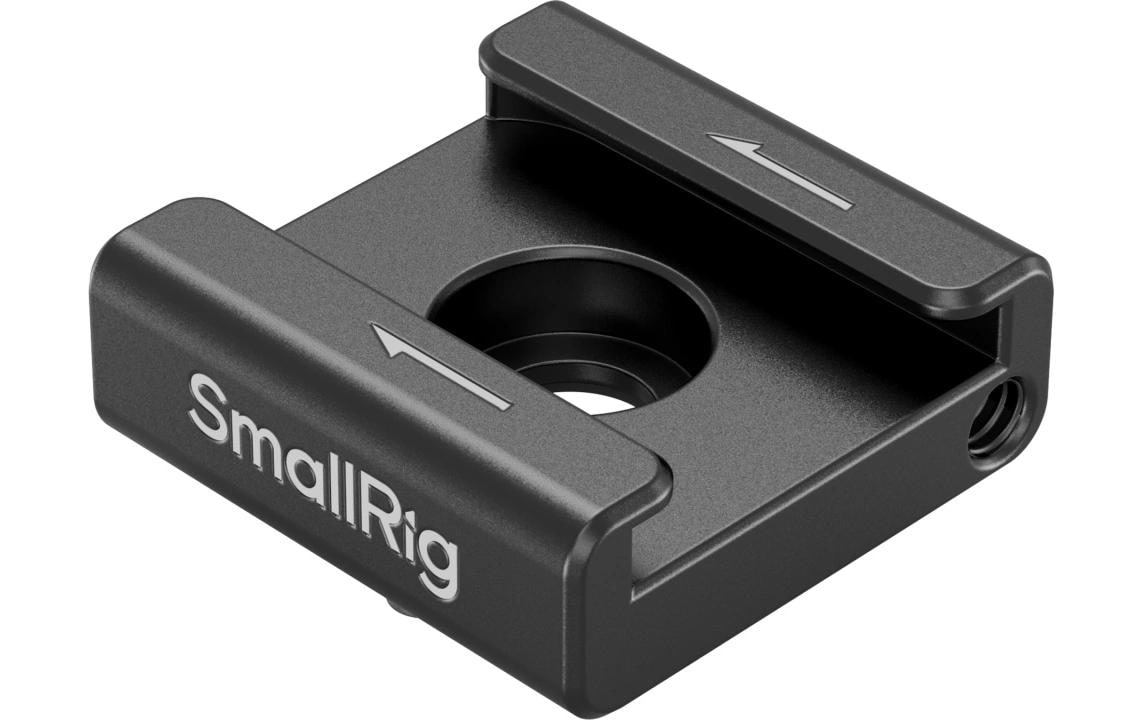 SmallRig 5032 Zubehörschuh-Befestigung – Aluminium/Silikon, 1/4-20" Gewinde, 25 × 25 × 12 mm – Schwarz – 2er-Pack