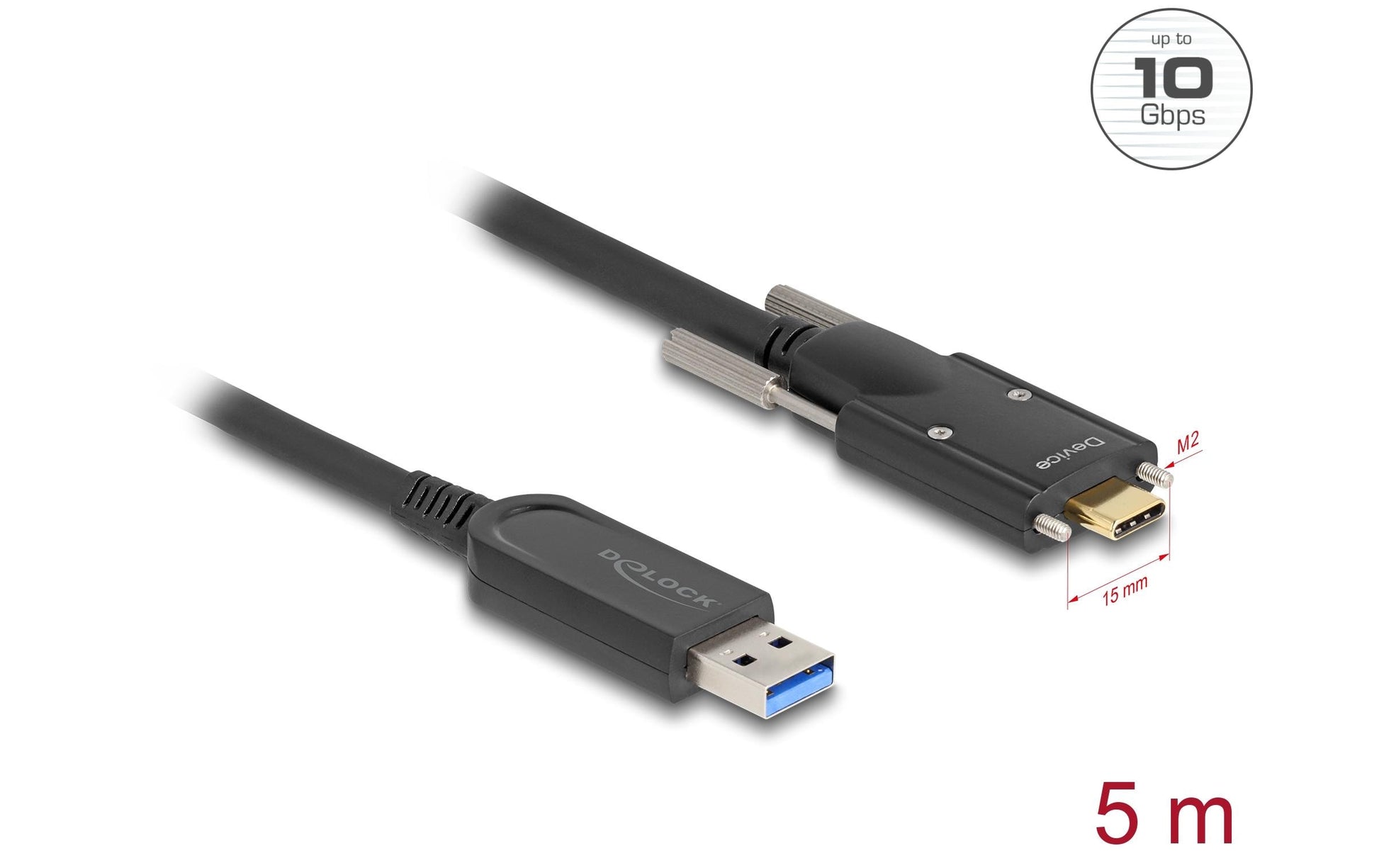 DeLOCK USB-Kabel, USB-A zu USB-C, 5 m, USB 3