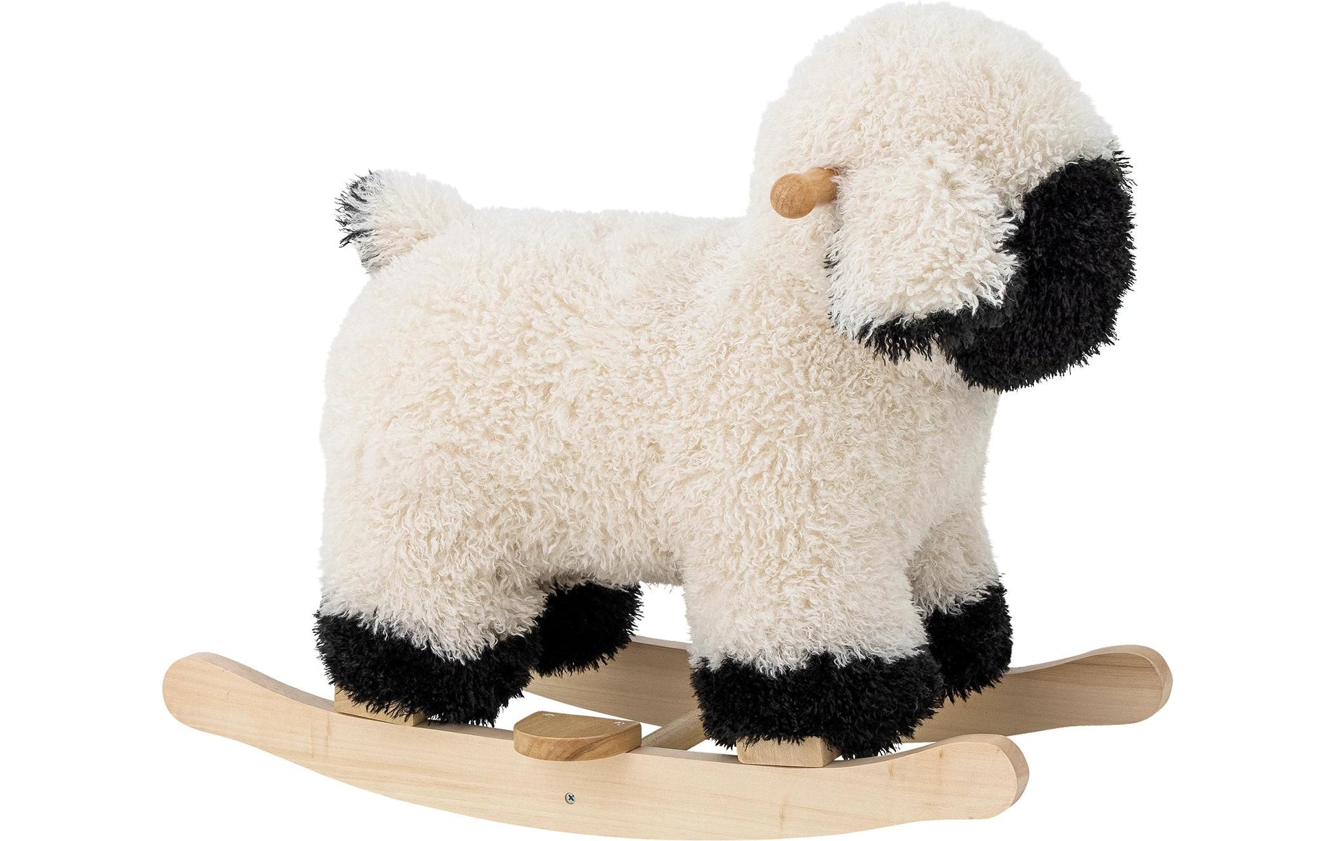 Bloomingville Schaukelschaf Dolly – 65 × 53 × 34 cm, Weiss, Polyester