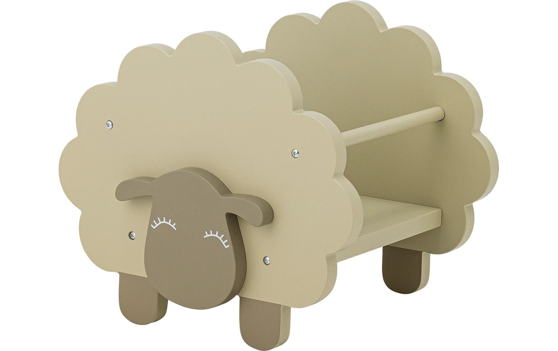 Bloomingville Bücherregal, Dolly Schaf – 1 Boden – 35,0 × 30,5 × 30,0 cm – grau – MDF/Eisen