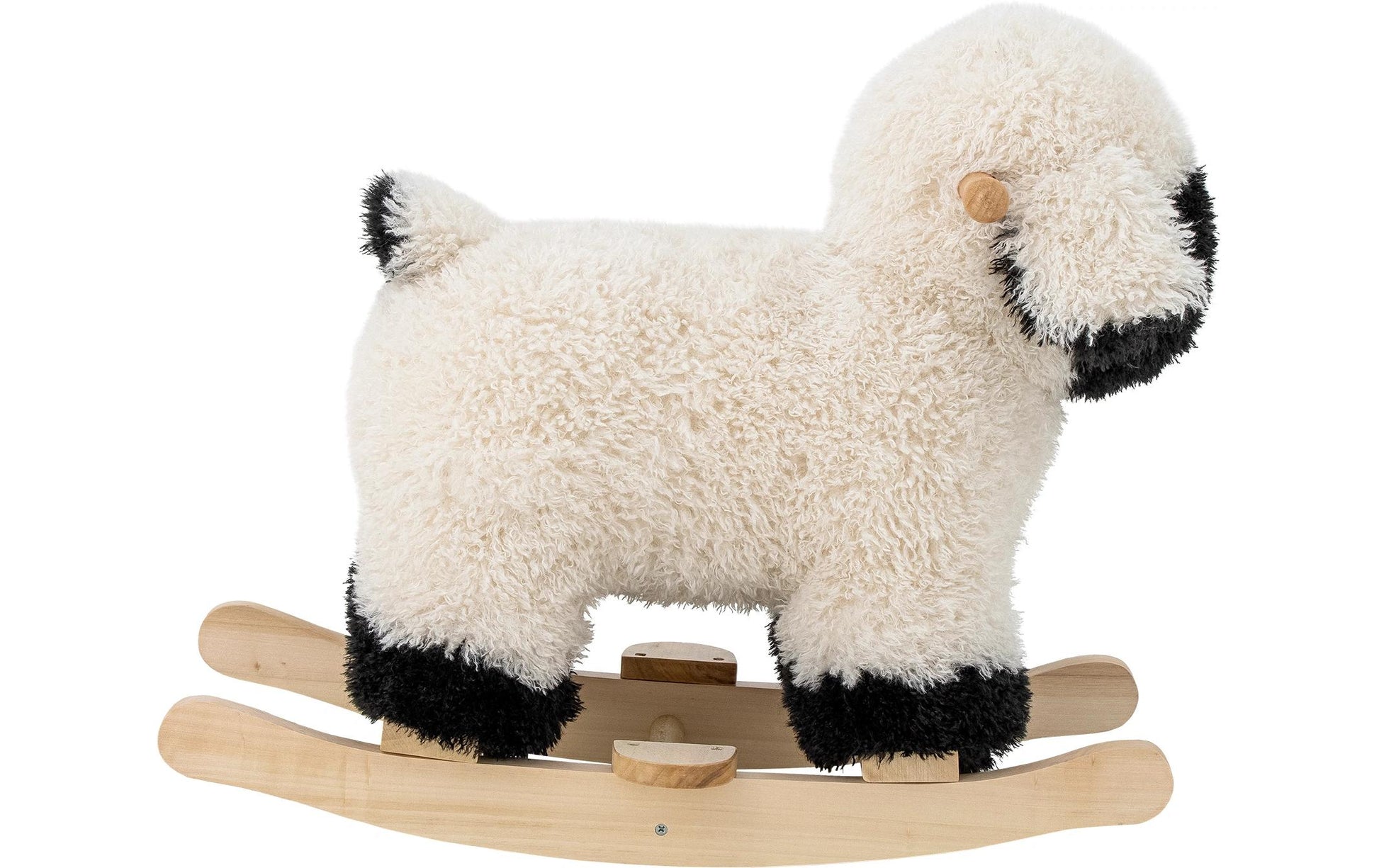 Bloomingville Schaukelschaf Dolly – 65 × 53 × 34 cm, Weiss, Polyester