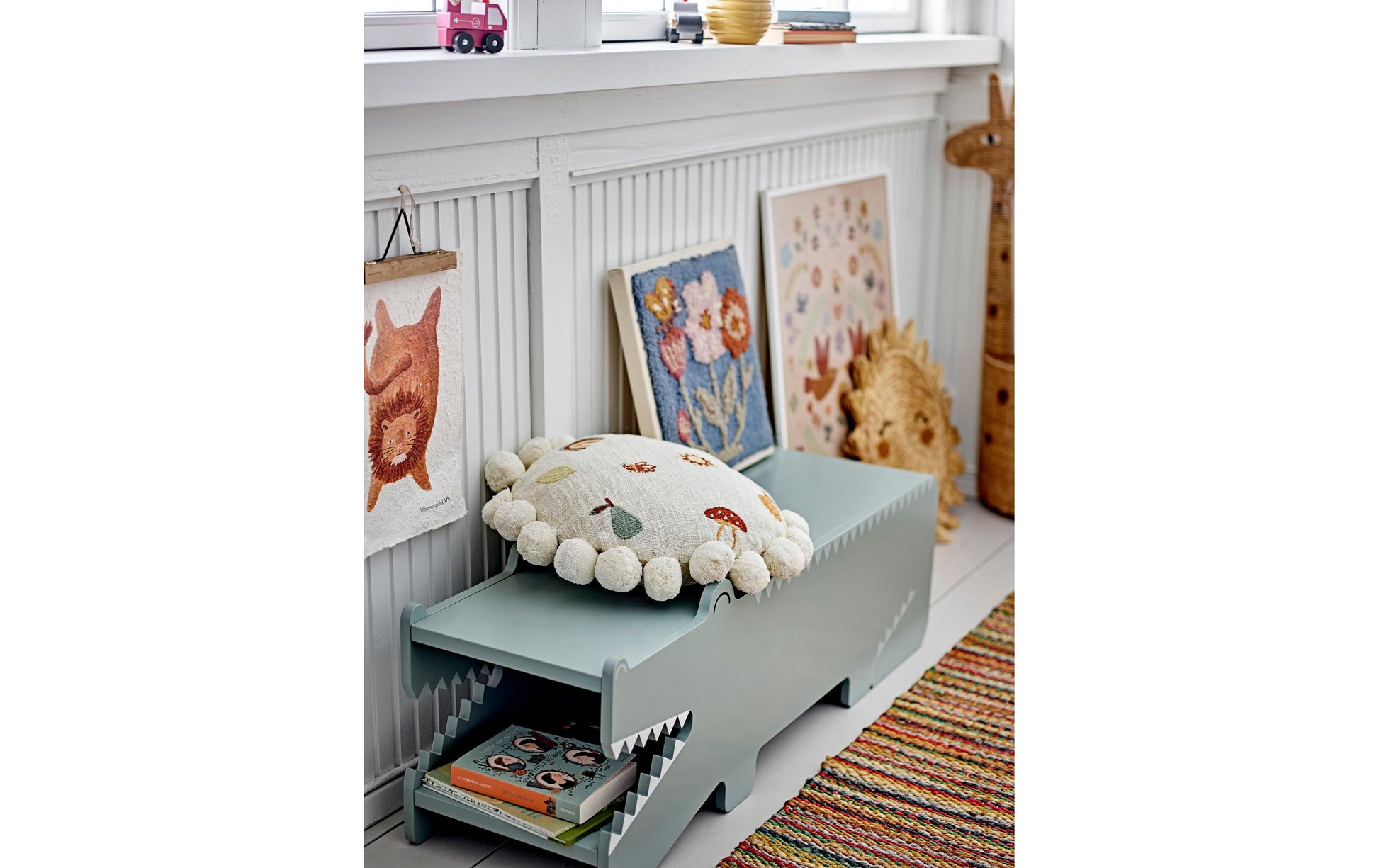 Bloomingville Arnie Truhe – MDF – Grün – 1 Fach – 340 × 300 × 1000 mm