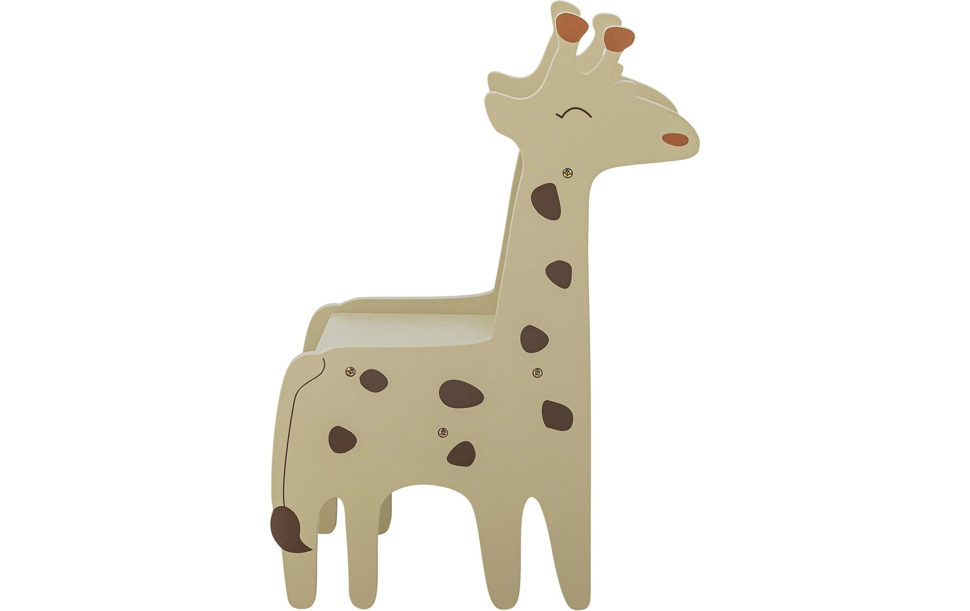 Bloomingville Kinderstuhl Ibber Giraffe 82062599 – 34 × 45 × 62 cm – MDF & Eisen – Grau