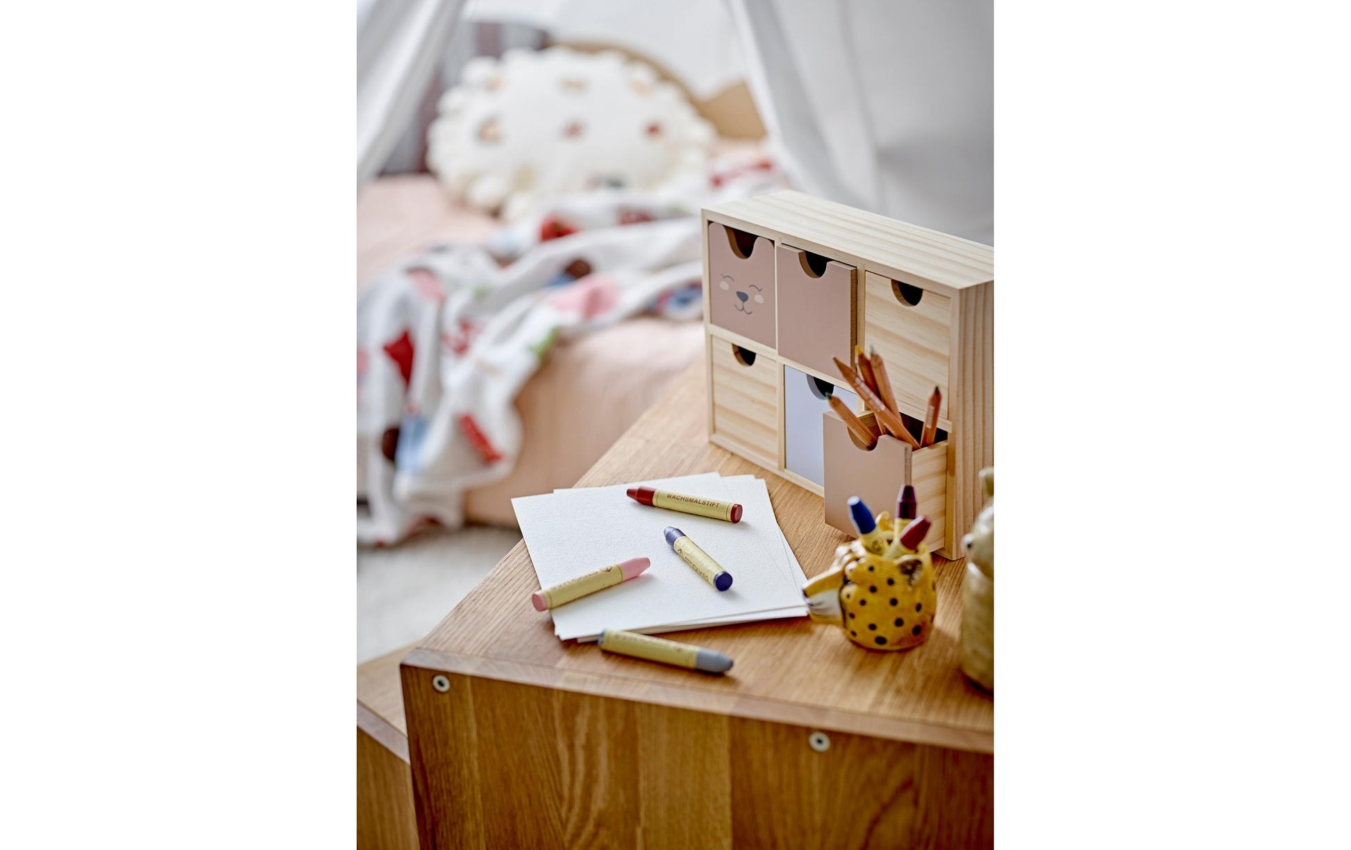 Bloomingville Schubladenturm 6 Schubladen – Holz – Natur – 80 × 180 × 270 mm