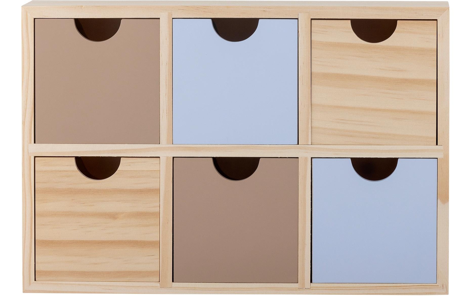 Bloomingville Schubladenturm 6 Schubladen – Holz – Natur – 80 × 180 × 270 mm
