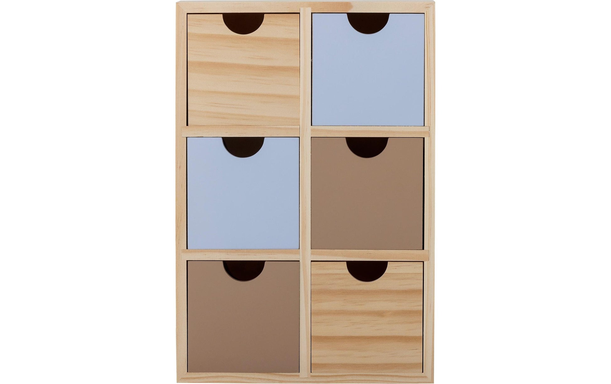 Bloomingville Schubladenturm 6 Schubladen – Holz – Natur – 80 × 180 × 270 mm