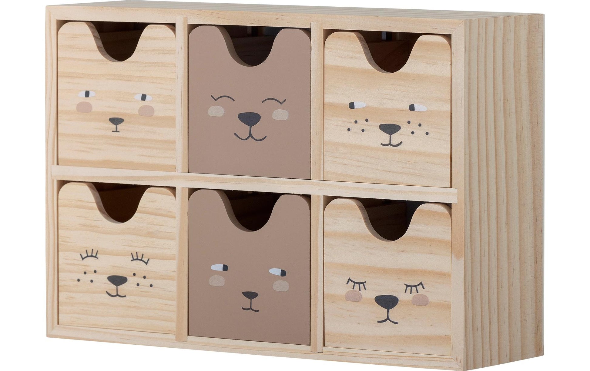 Bloomingville Schubladenturm 6 Schubladen – Holz – Natur – 80 × 180 × 270 mm