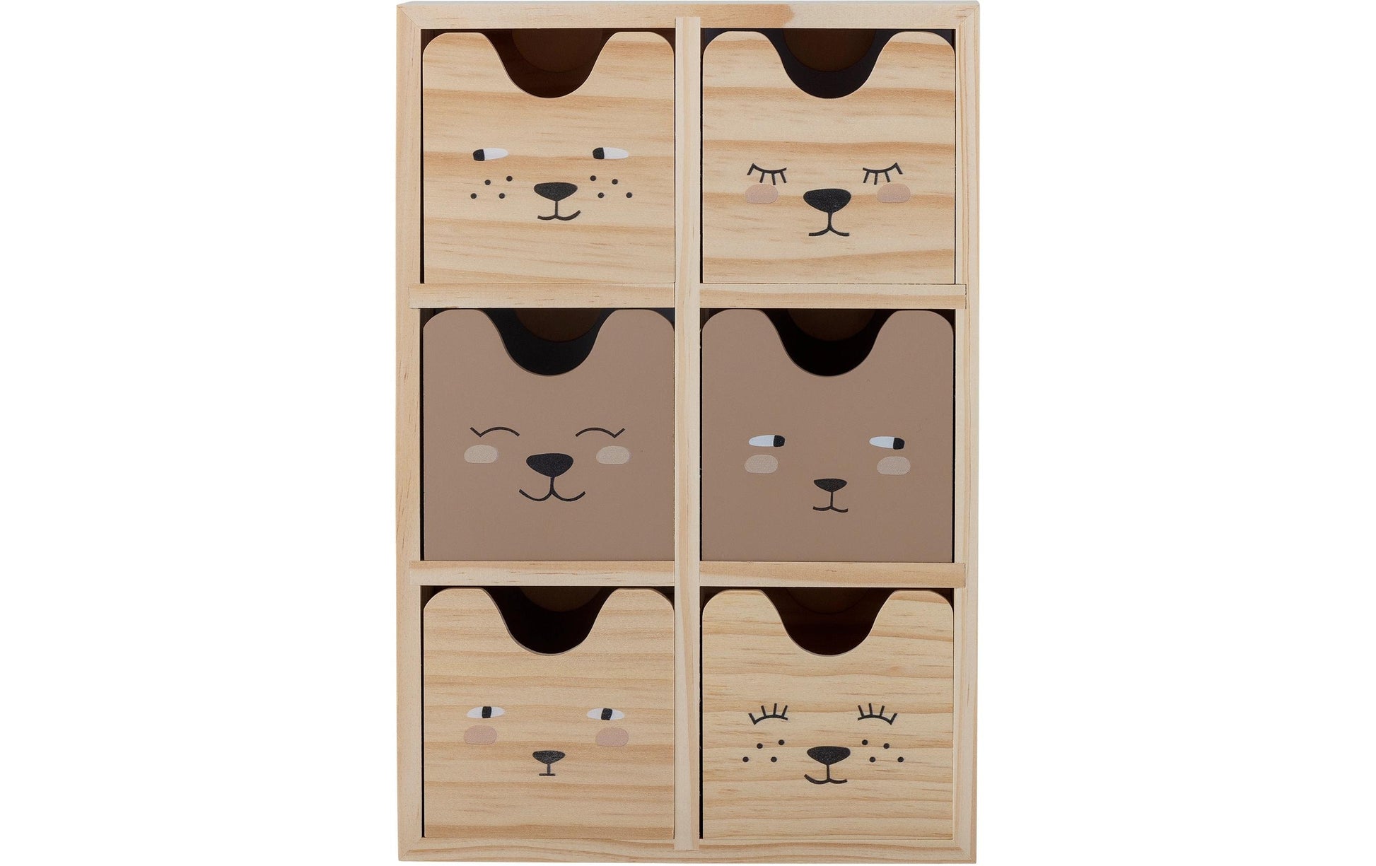 Bloomingville Schubladenturm 6 Schubladen – Holz – Natur – 80 × 180 × 270 mm