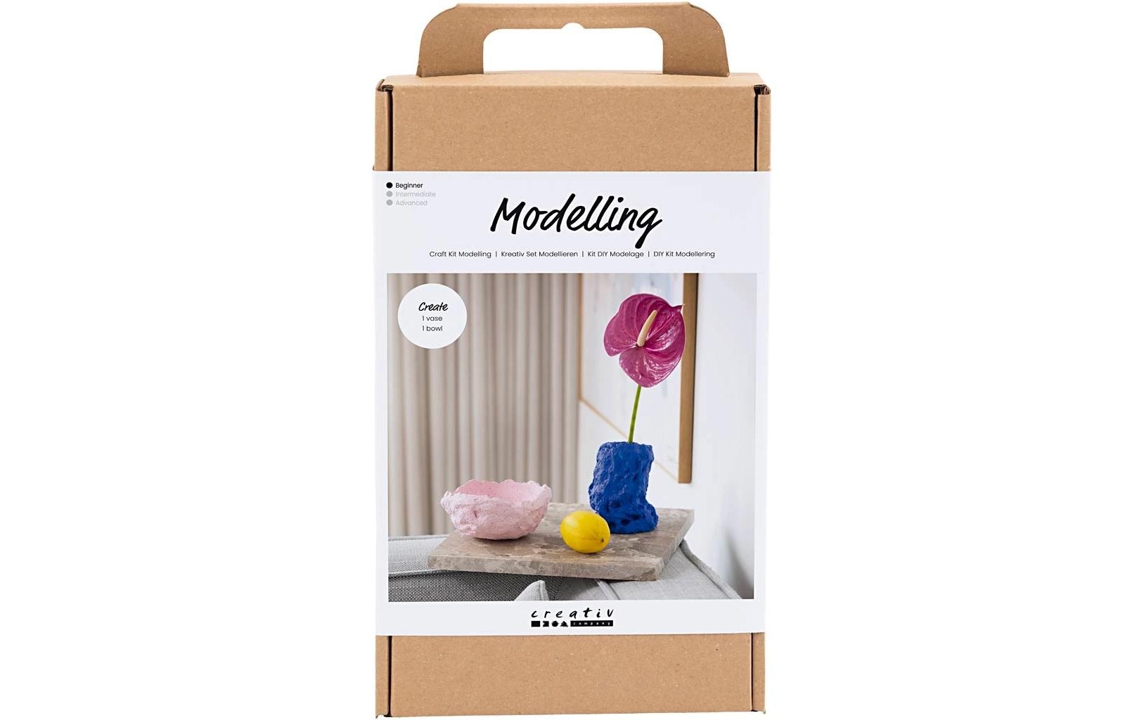 Creativ Company Modelliermasse-Set, lufthärtend – Vase und Schale