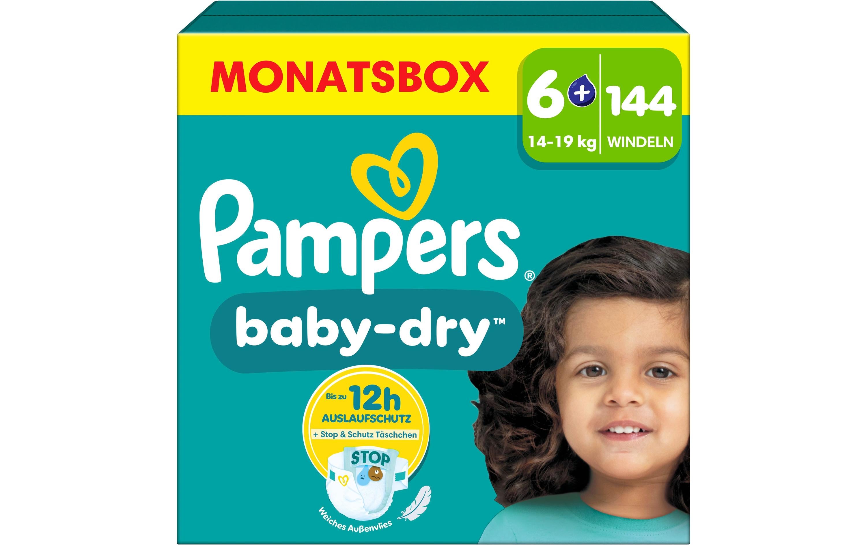 Pampers Windeln Baby Dry – Grösse 6+ – 144 Stk