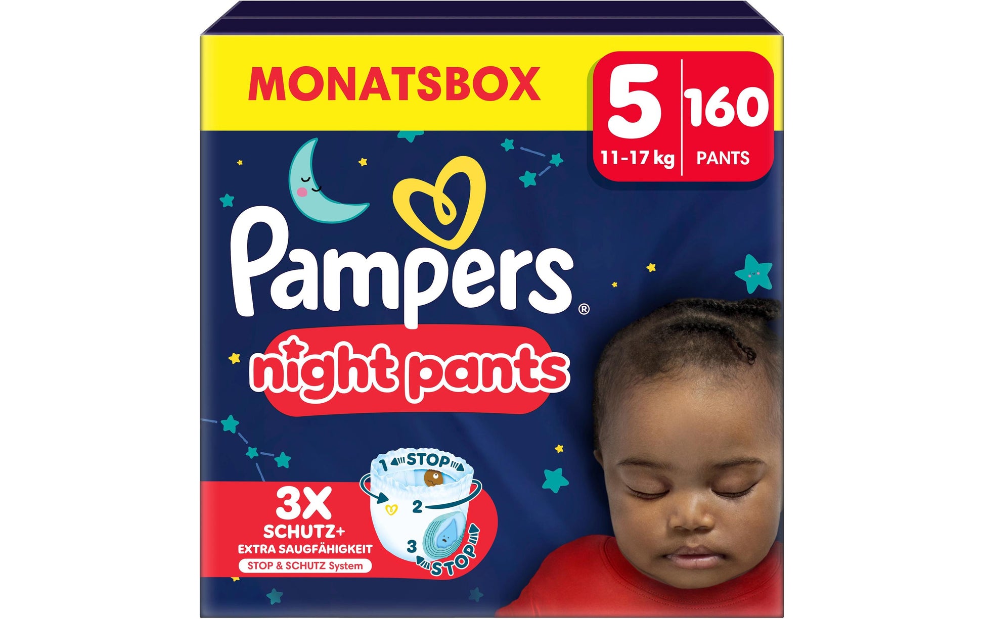 Pampers Baby Dry Night Pants Windeln – Grösse 5, 160 Stk