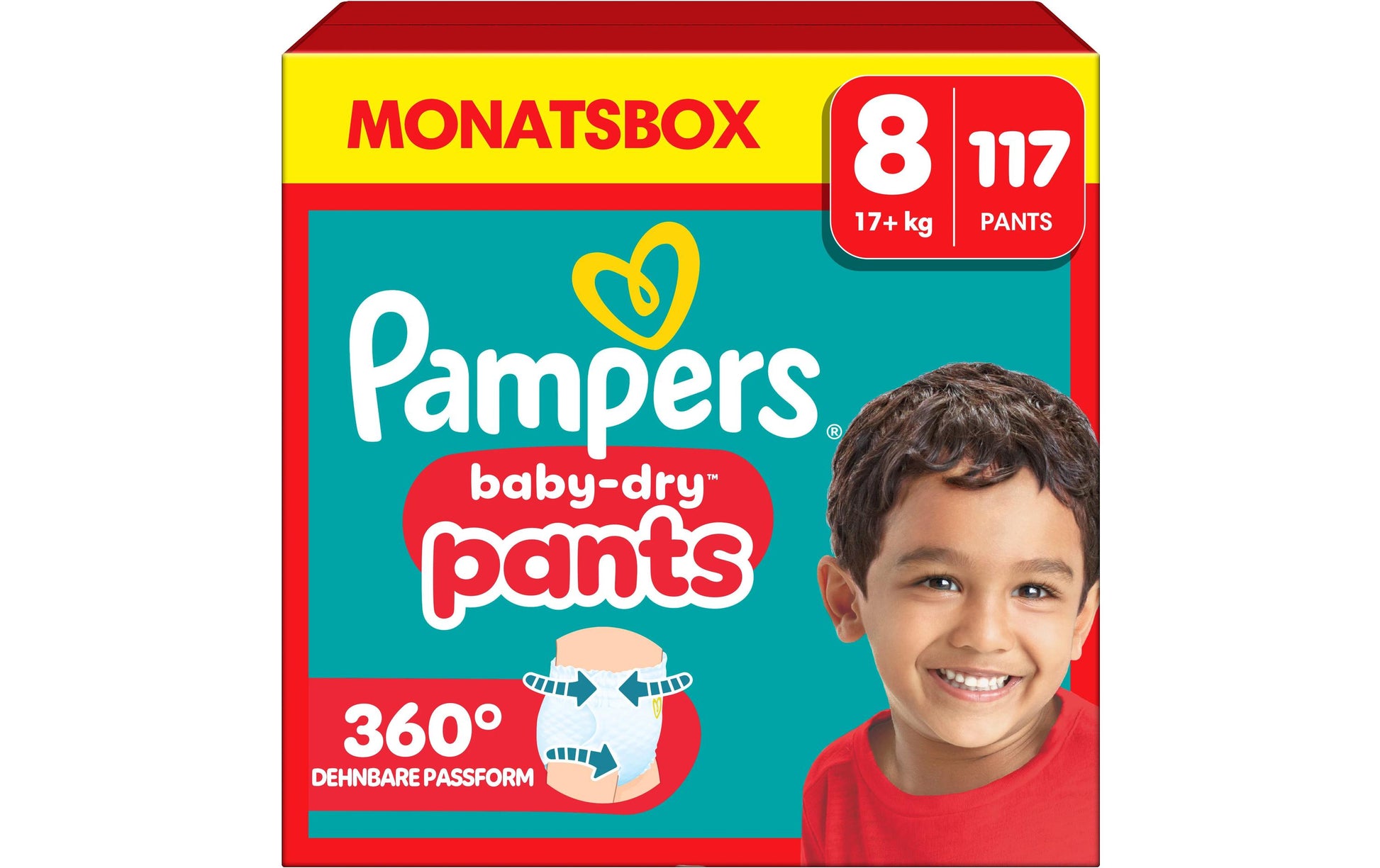 Pampers Windeln Pants – Grösse 8 (ab 17 kg) – 117 Stk – weiss