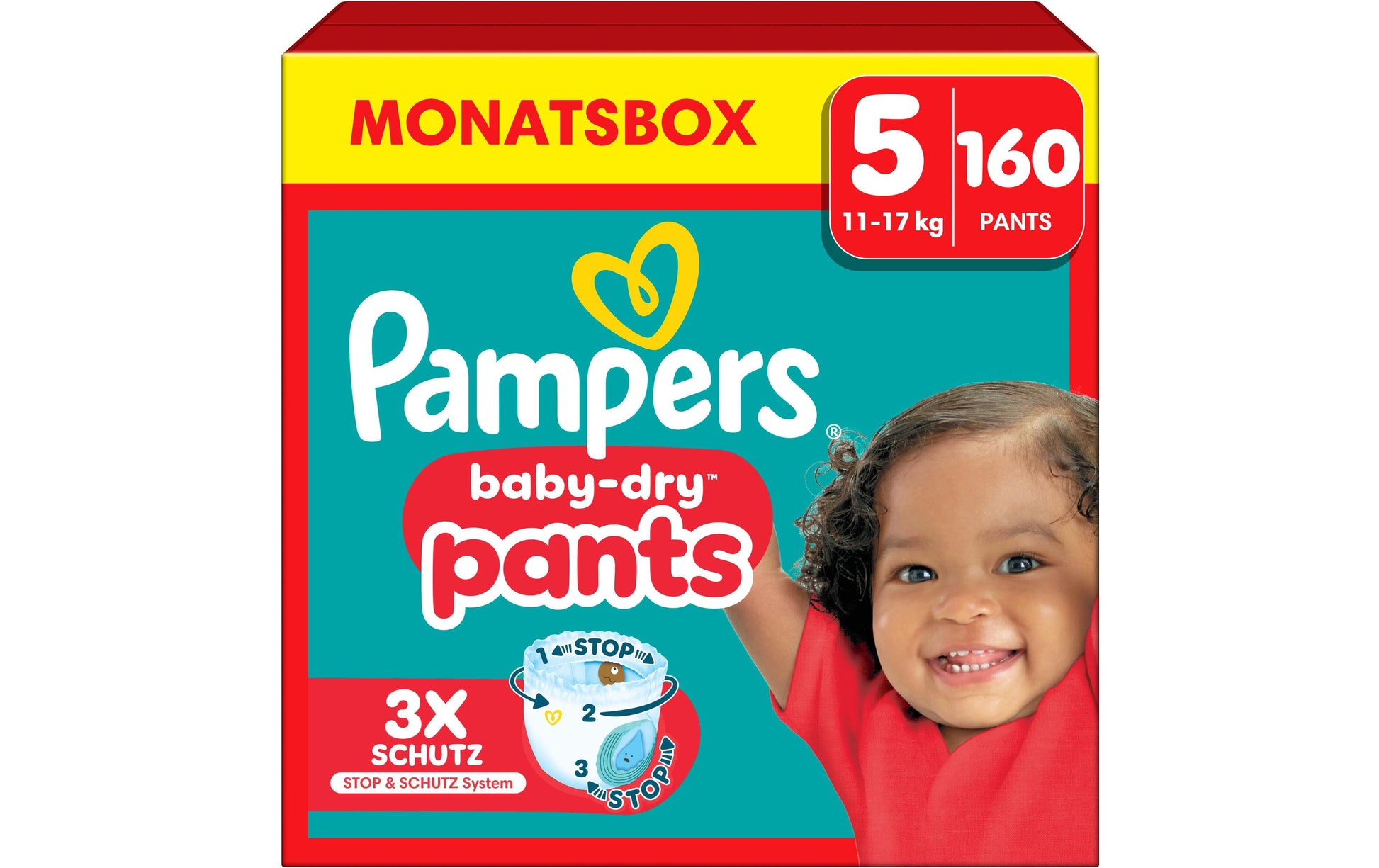 Pampers Windeln Pants – Gr. 5 (12–17 kg) – 160 Stk – weiss