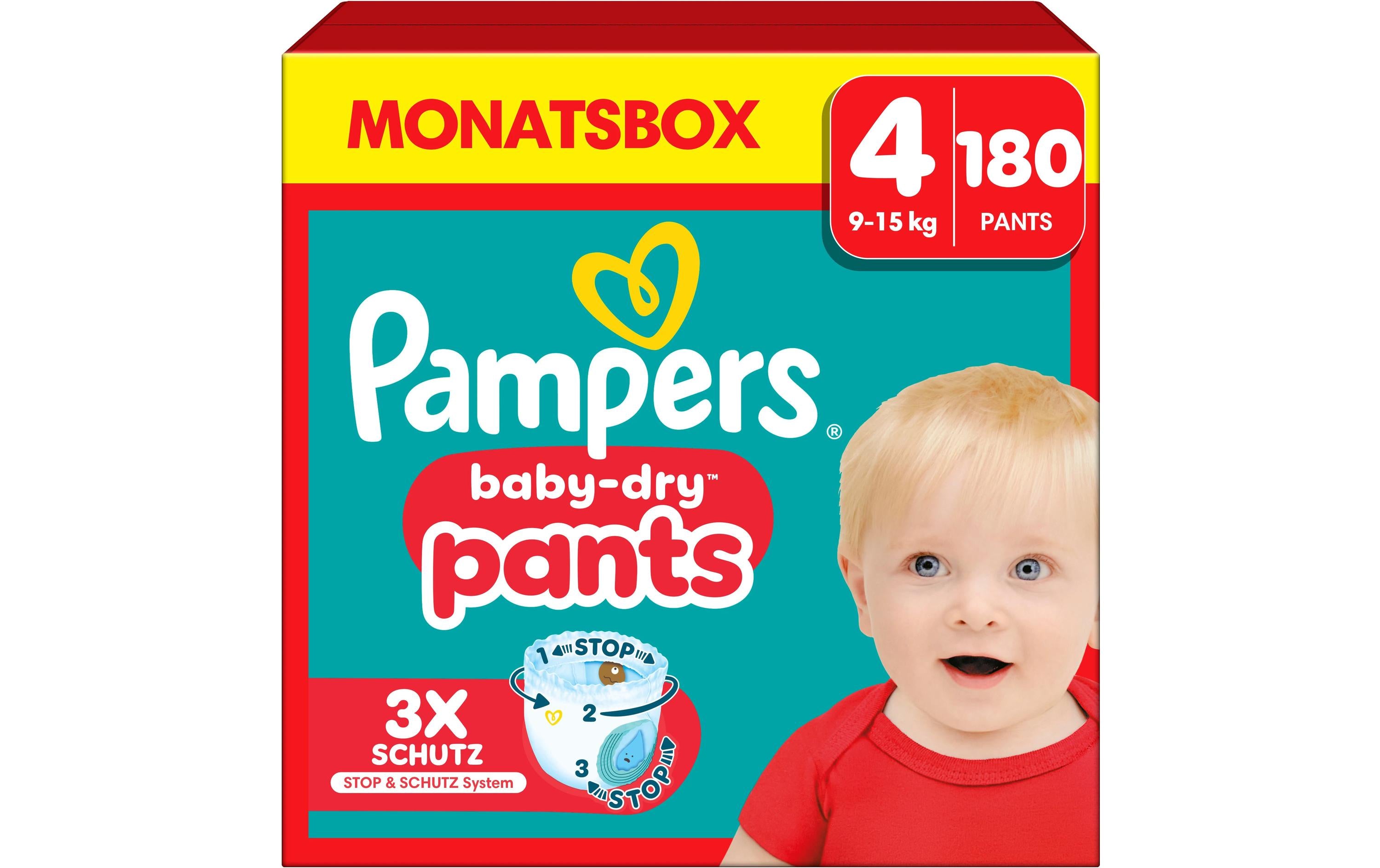 Pampers Hosen Grösse 4 – 9–15 kg, 180 Stk – weiss