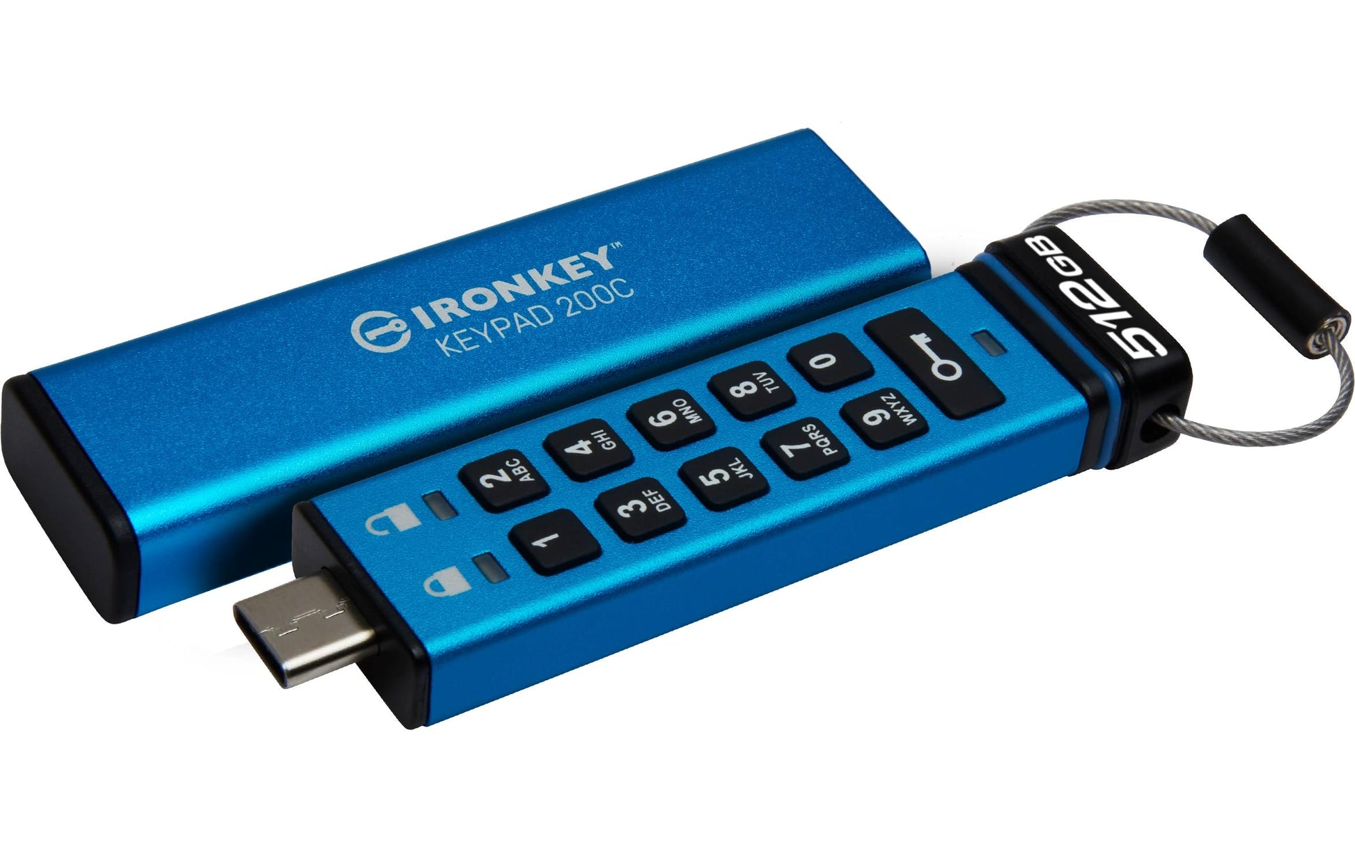 Kingston Technology Kingston IronKey Keypad 200C USB-Stick – 512 GB, USB-C, FIPS 140-3 Level 3 (ausstehend); AES-256