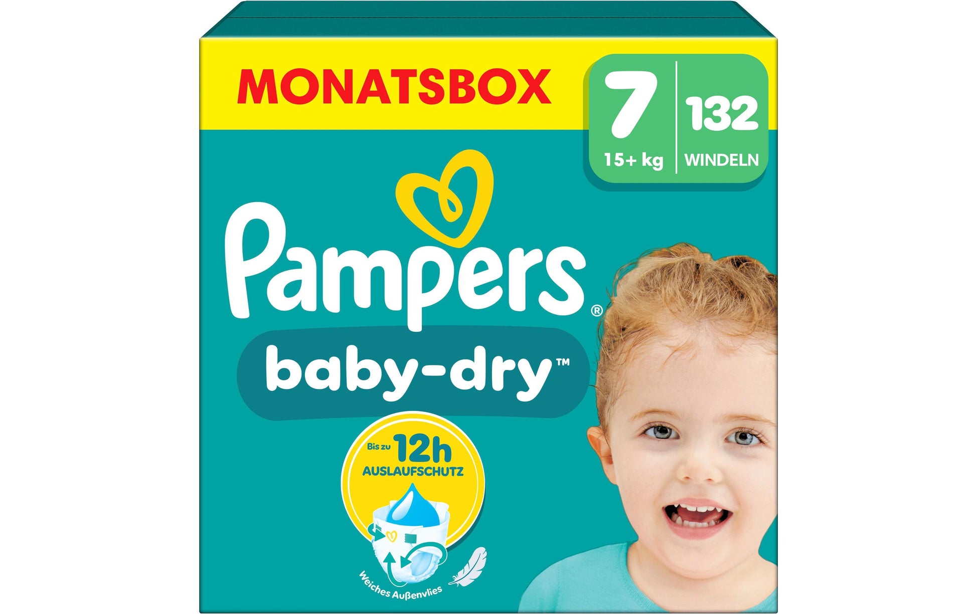 Pampers Windeln Baby Dry – Grösse 7 (15+ kg) – 132 Stk