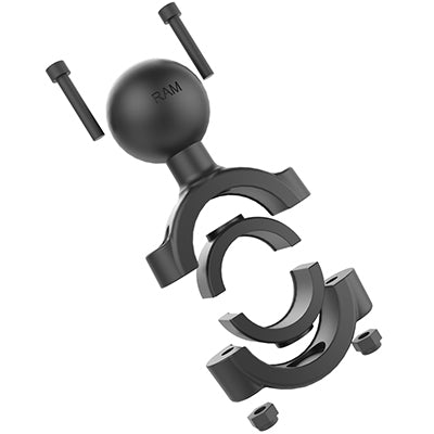 RAM Mounts RAM-408-112-15U – Fahrrad-/Motorrad-Halterung – Lenker, für 1 1/8"–1 1/2", Kugeldurchmesser 3,81 cm