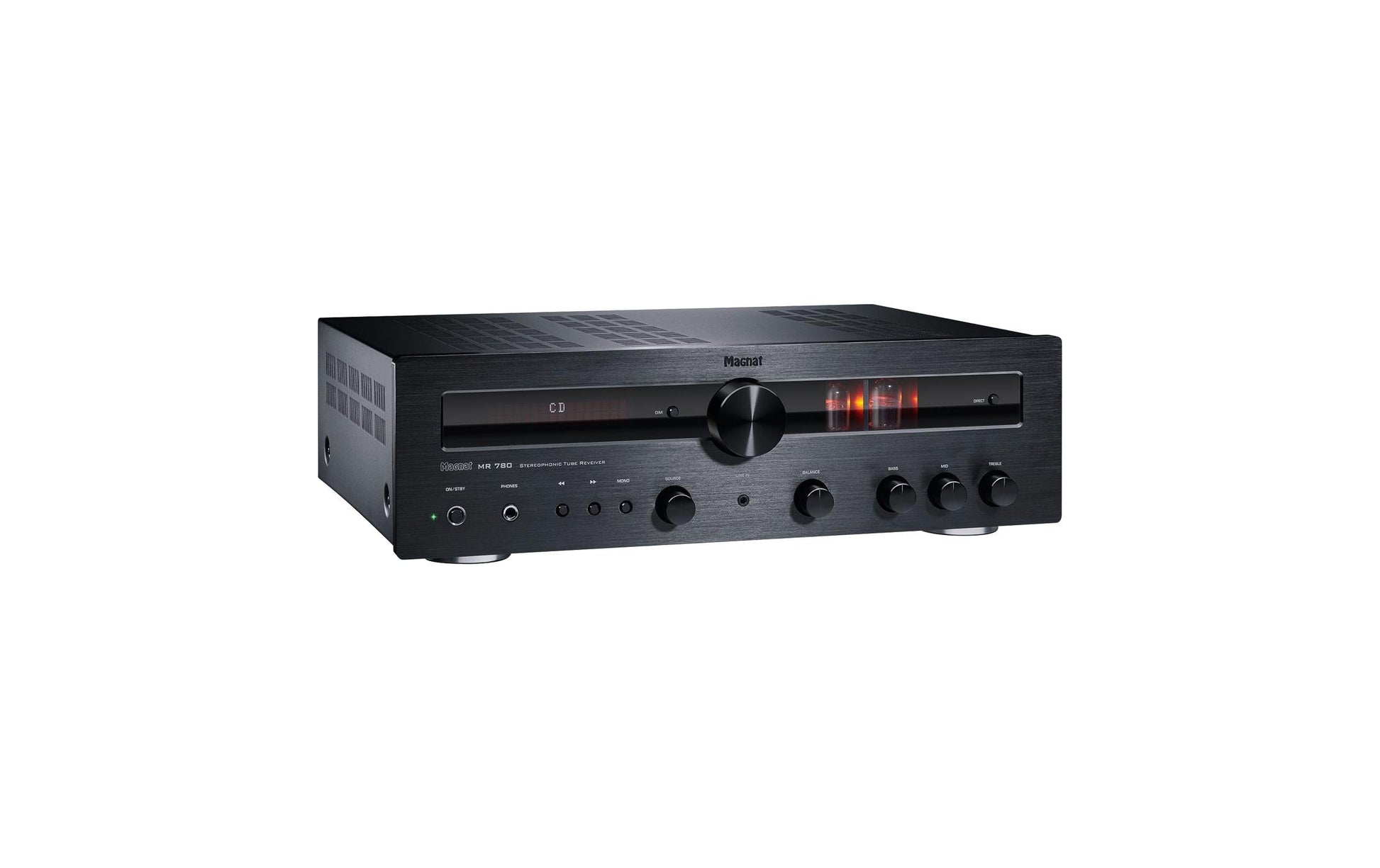 Magnat MR 780 R – Stereo-Vollverstärker, 2×100 W (8 Ω), Cinch, Coaxial, Toslink, USB, Schwarz