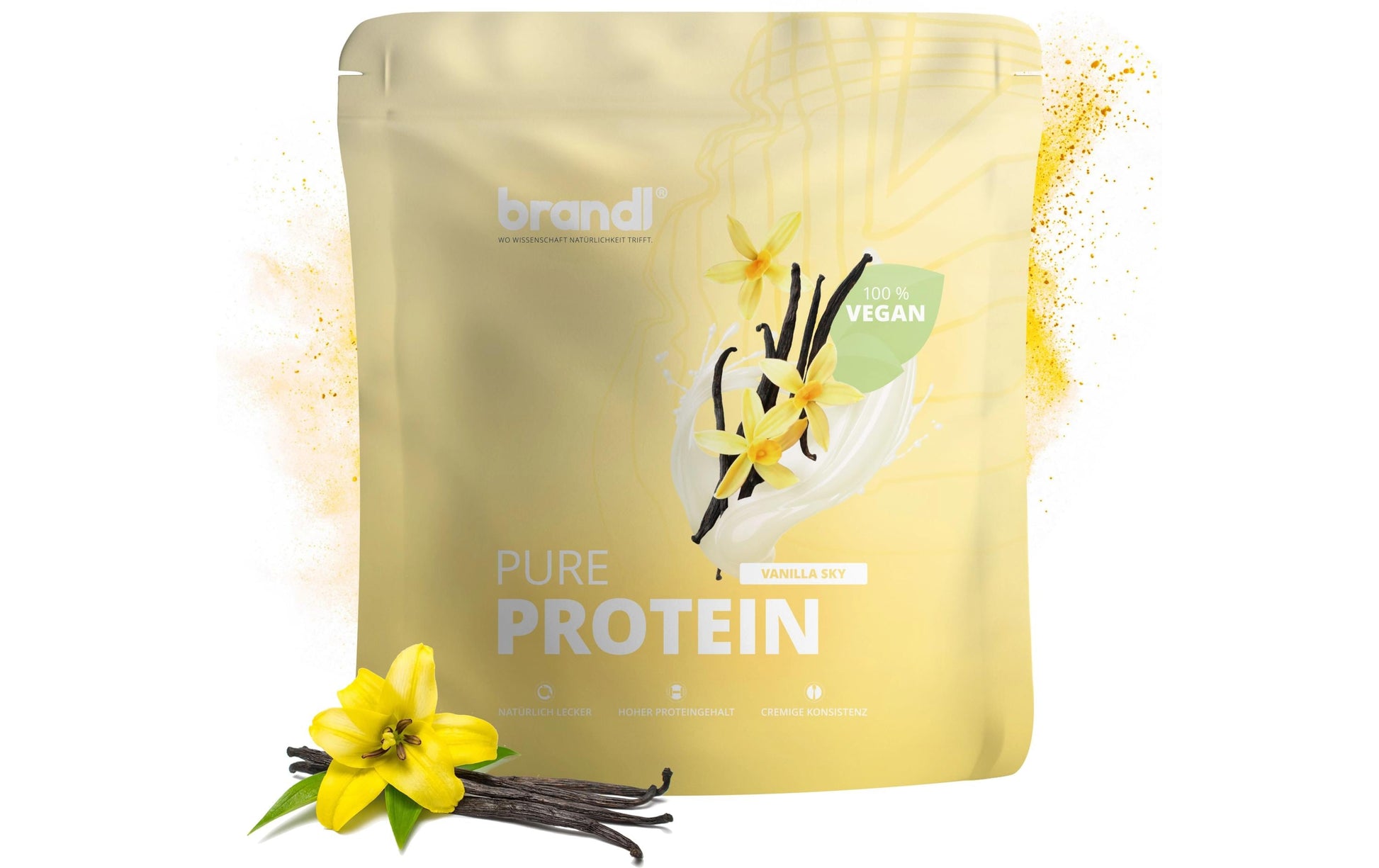 Brandl Nutrition Pure Protein 2.0 – Vanille, glutenfrei – 1 × 1 kg