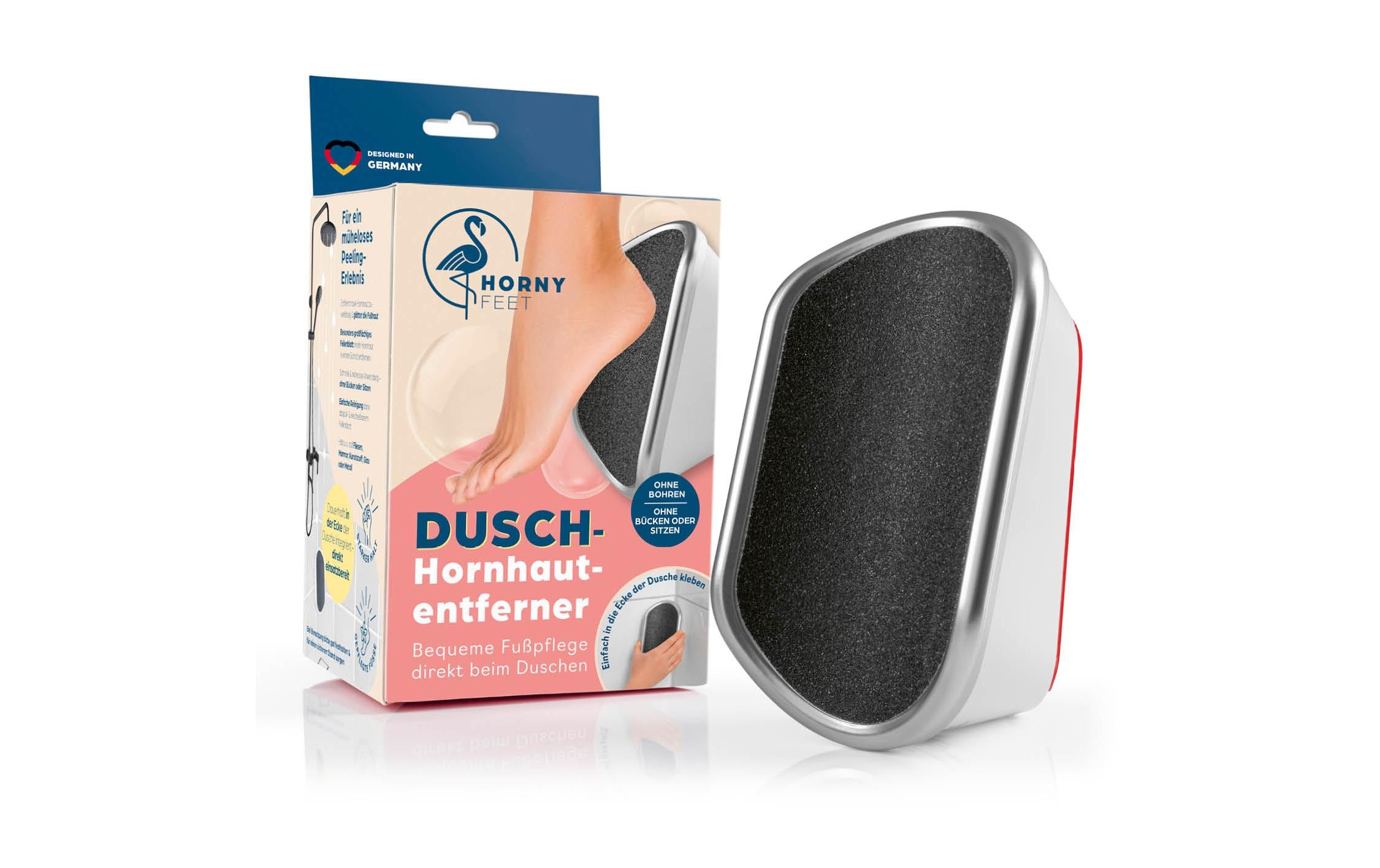 Horny feet HornyFeet Hornhautfeile – wasserfest – schwarz, grau, silber