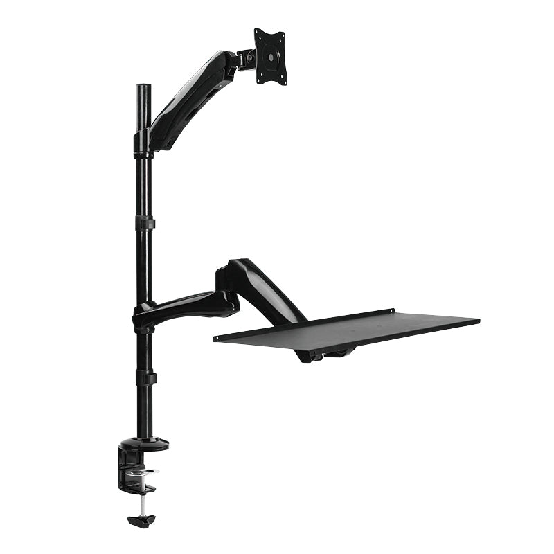 LogiLink BP0030 – Sitz-/Steh-Workstation – 1 Monitor – 13–27" – VESA 75×75/100×100 mm – bis 9 kg/Monitor