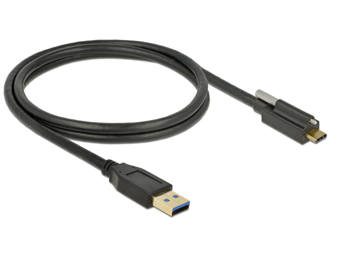 DeLOCK USB-Kabel – USB-A auf USB-C – USB 3.2 Gen 2 (10 Gbit/s) – 1 m – Goldstecker