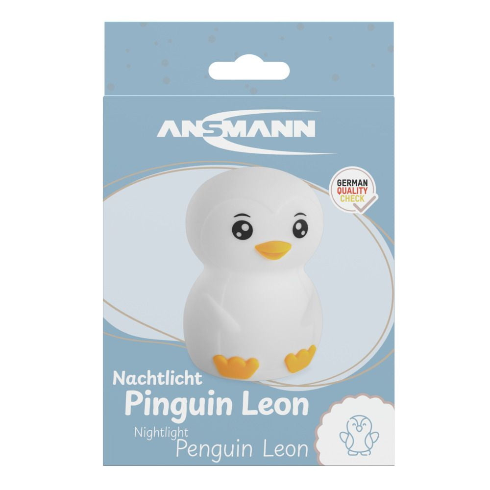Ansmann Nachtlicht Pinguin – 10 lm, 0,2 W, RGBW, dimmbar, weiss, USB