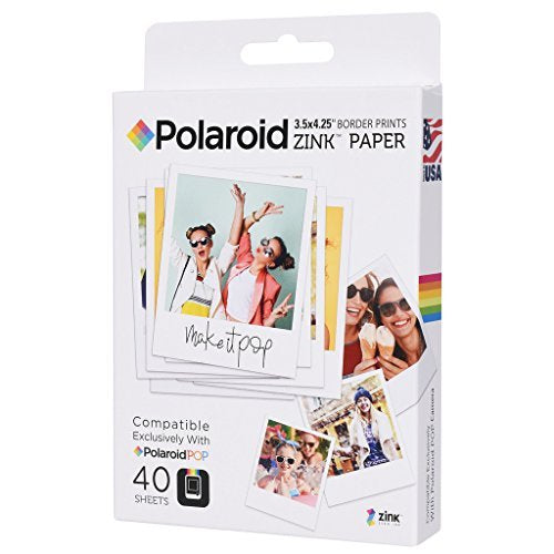Polaroid M340 Sofortbildfilm – 76,2 × 101,6 mm, matt, weiss – für Polaroid Pop – 40er-Pack