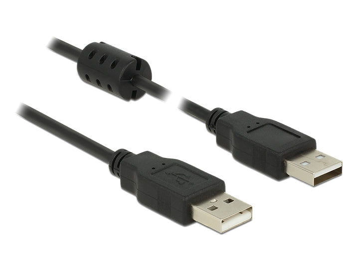 DeLOCK USB-A auf USB-A Kabel – USB 2.0 (480 Mbit/s) – 3 m – Schwarz