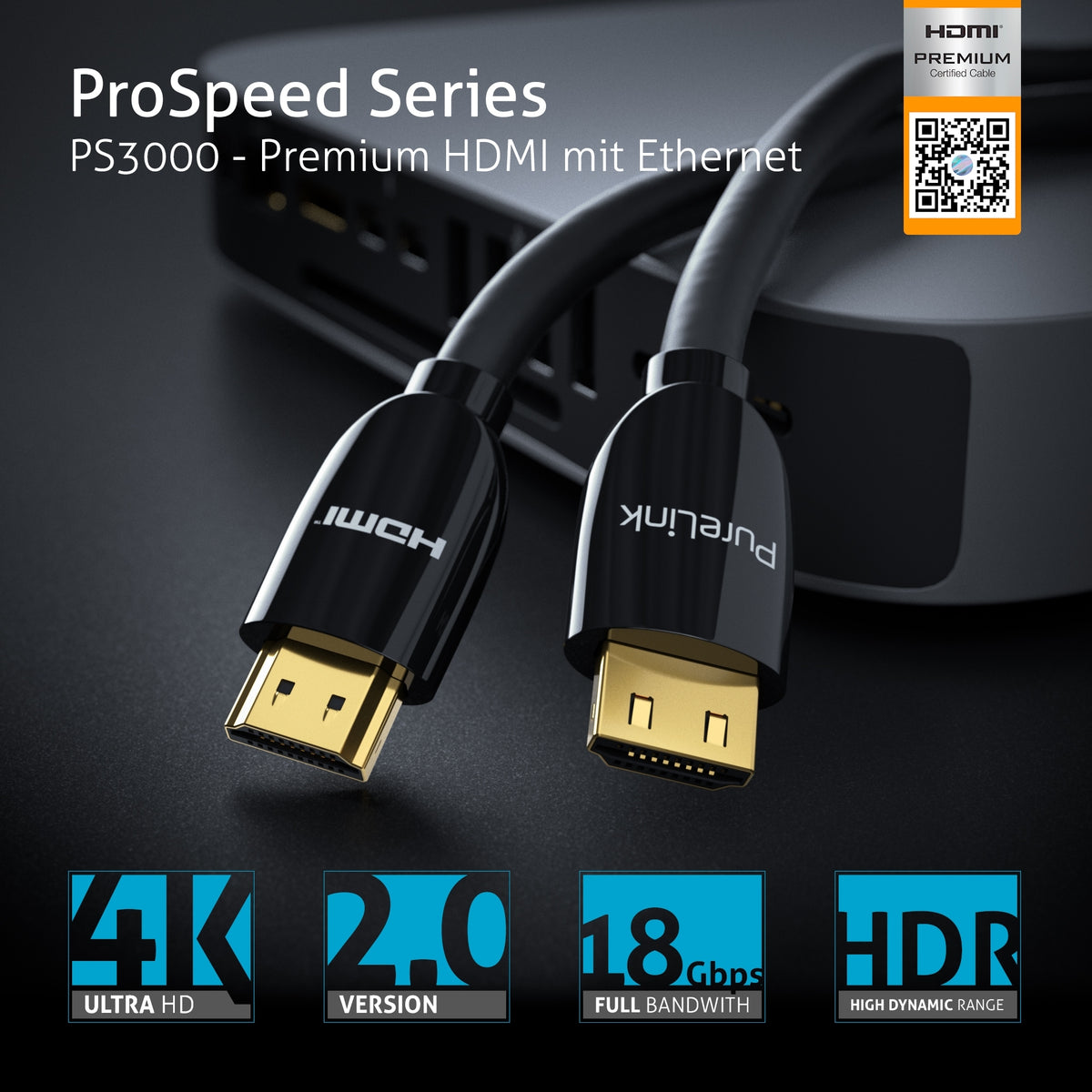 PureLink HDMI-Kabel, Schwarz, PS3000-010