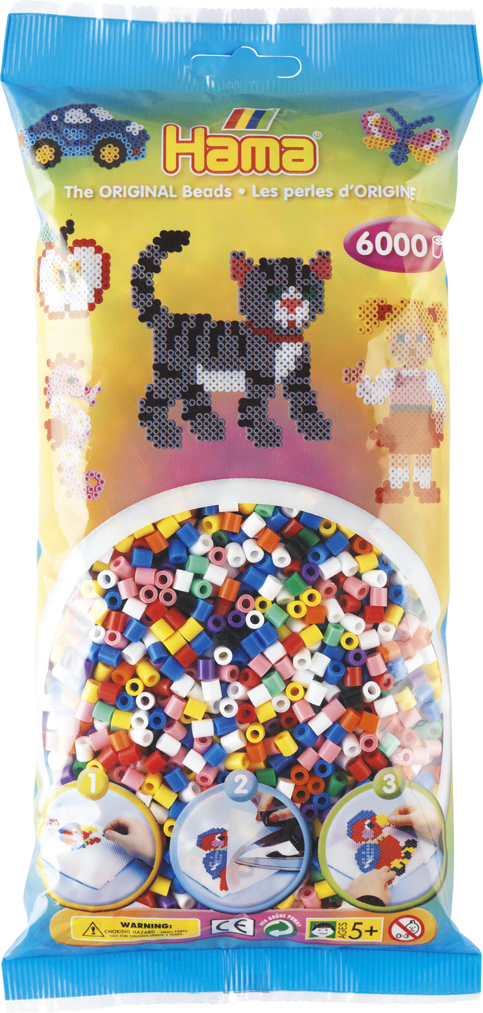 Hama Beads Hama Bügelperlen – Mehrfarbig, 6000 Stk.