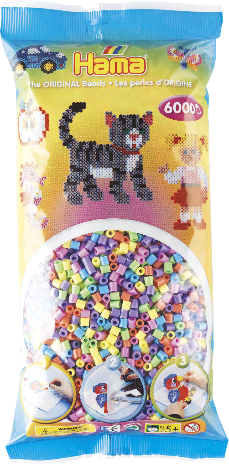 Hama Beads Midi Bügelperlen – 6000 Stk., mehrfarbig, pastell