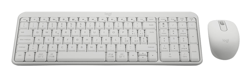 Logitech MK250 – Tastatur- und Maus-Set – Bluetooth & 2,4 GHz (USB-A Empfänger) – QWERTY (IT) – Weiss