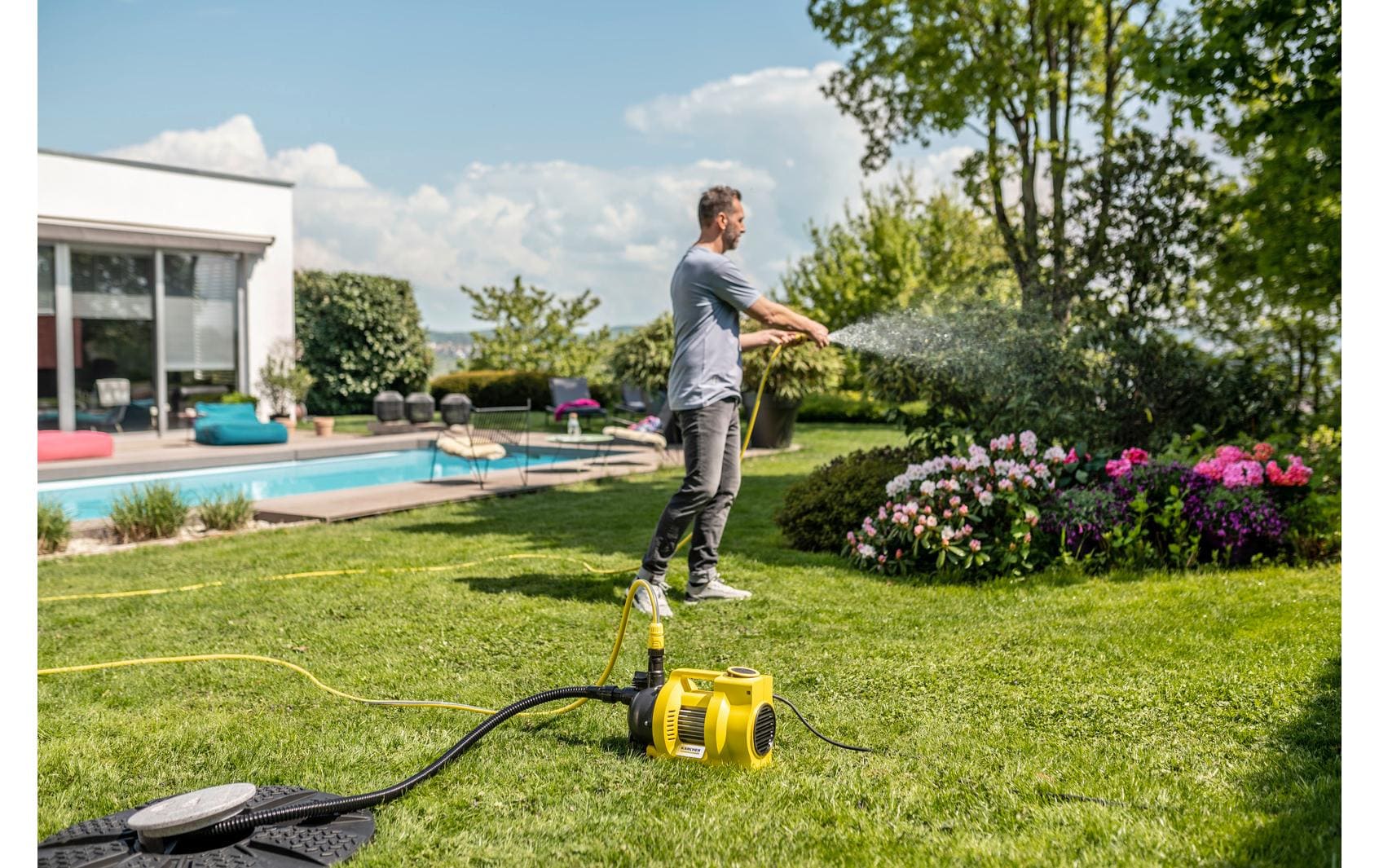 Kärcher Gartenpumpe 372×186×231 mm – für Garten – Schwarz, Gelb – BP 4.500