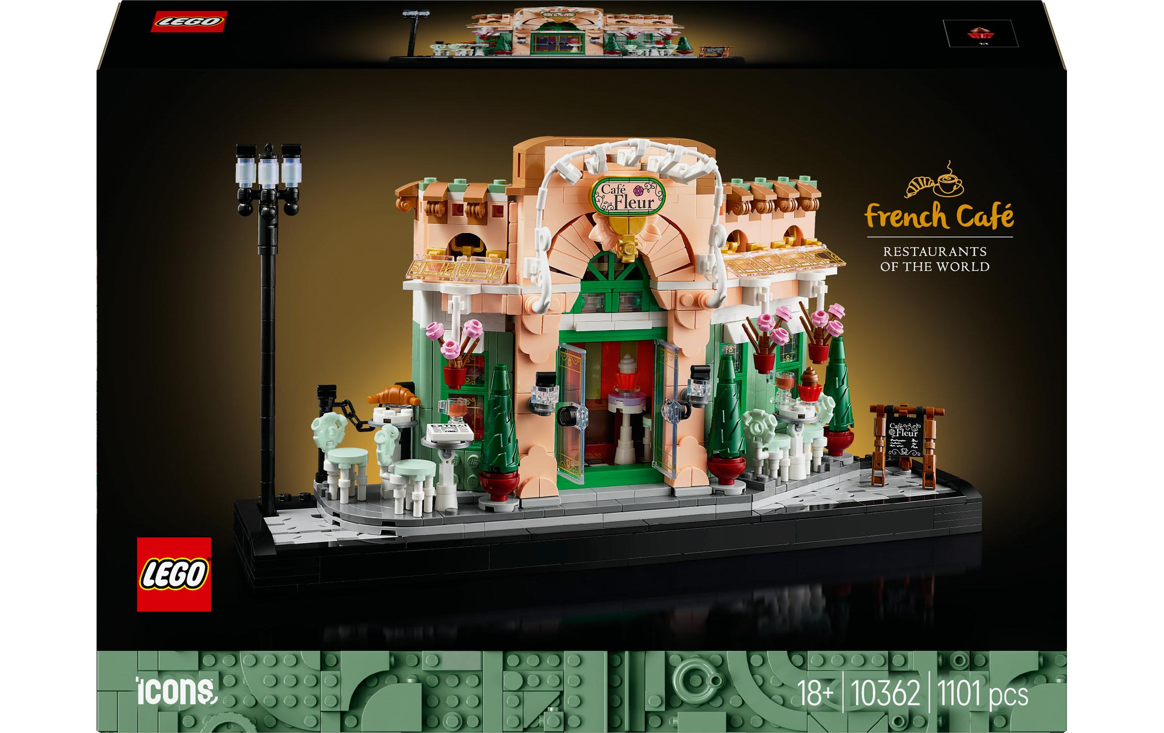 LEGO Icons Französisches Café 3D-Puzzle – 1101-teilig – 26,2 × 9,4 × 38,2 cm – ab 18 J.