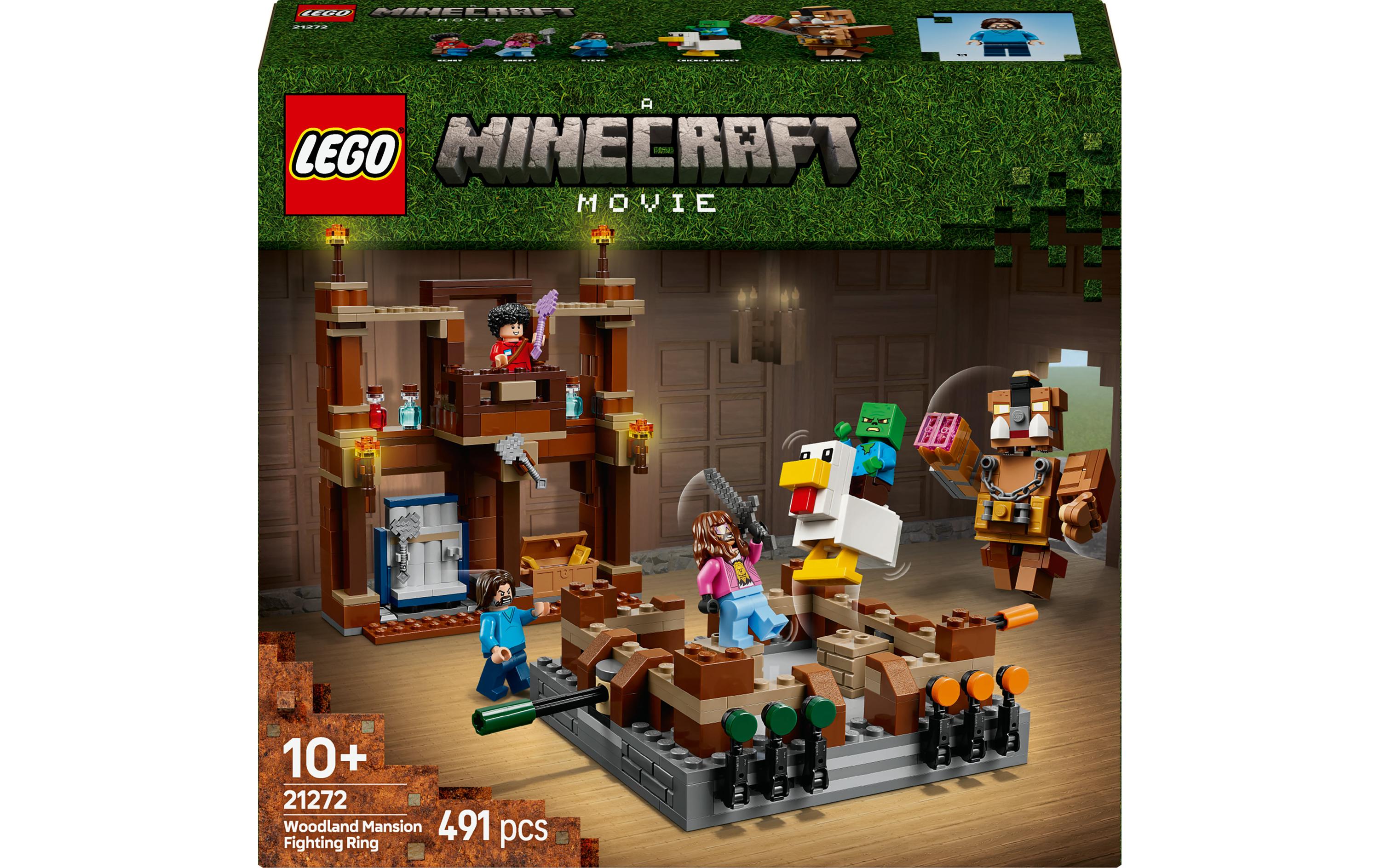 LEGO Minecraft Waldanwesen mit Boxring – 491-teilig – 26,2 × 7,6 × 28,2 cm – ab 10 J.